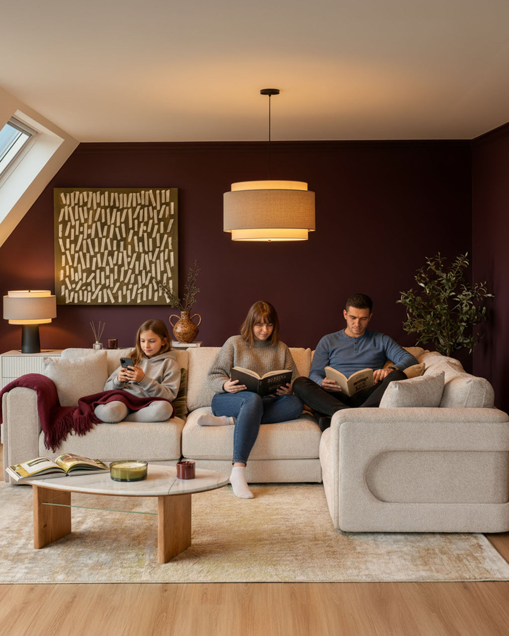 Canapé d'angle petit modèle Lynetta en tissu naturel