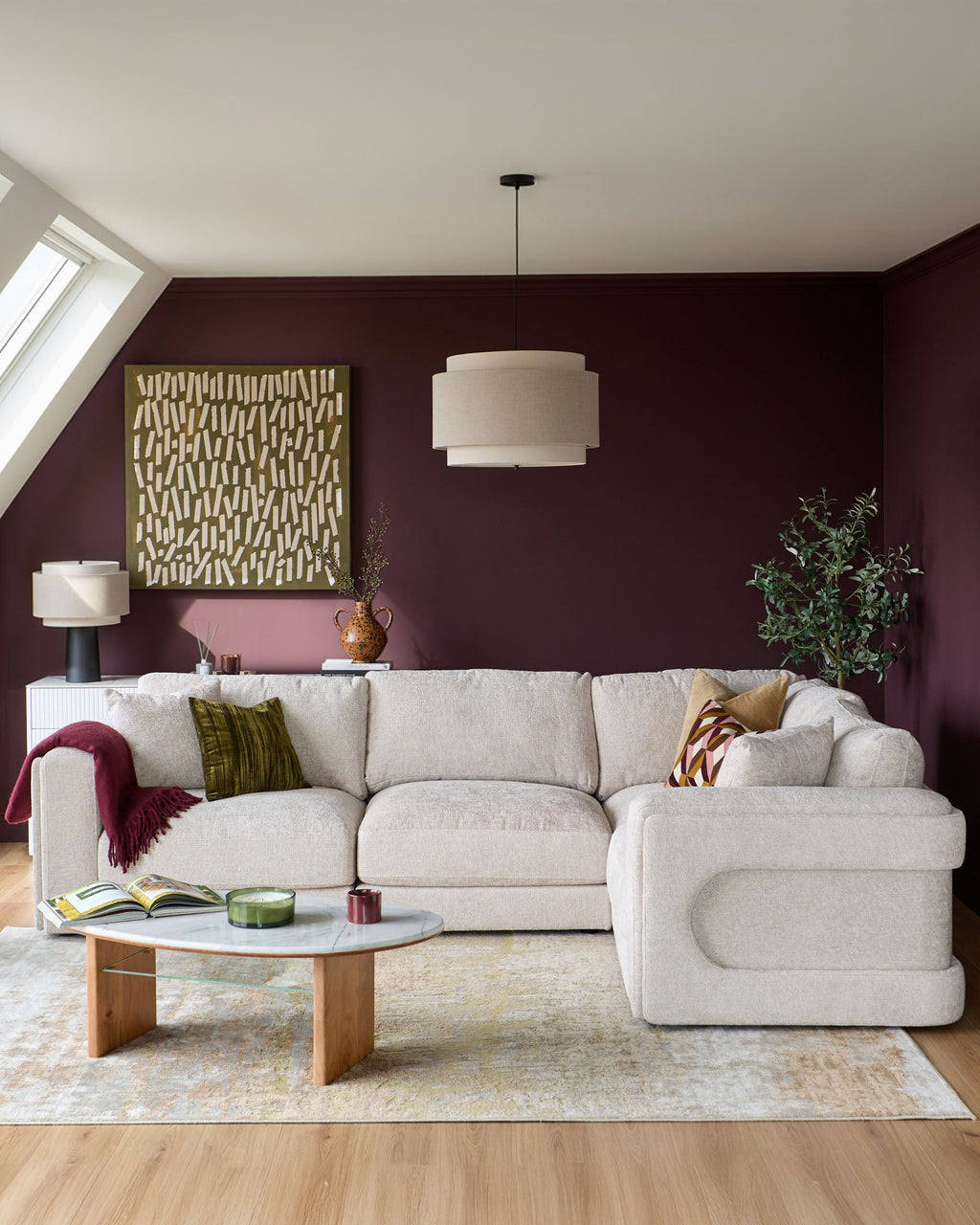 Module de canapé simple en tissage naturel Lynetta