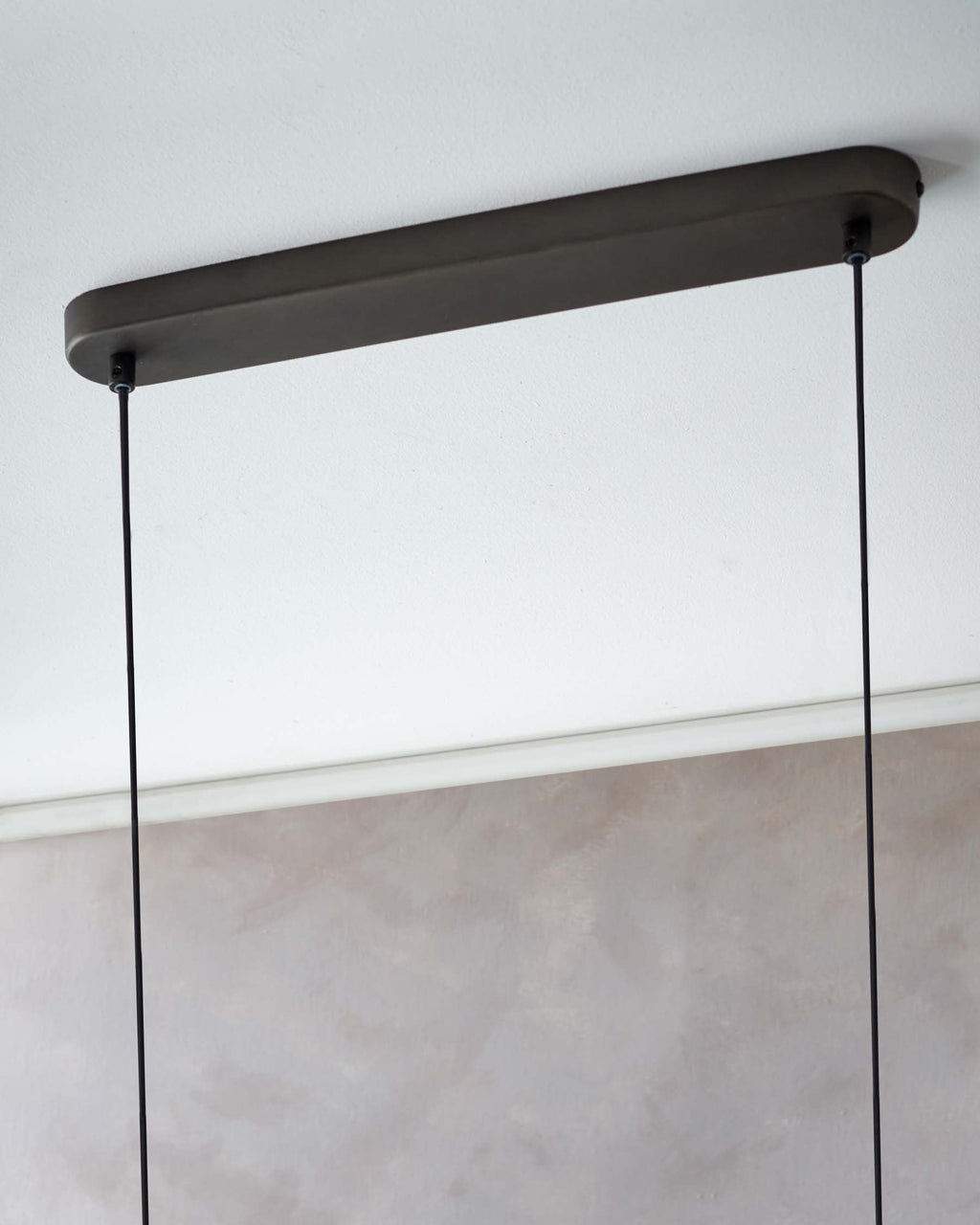 Suspension ovale réglable en lin naturel Madison