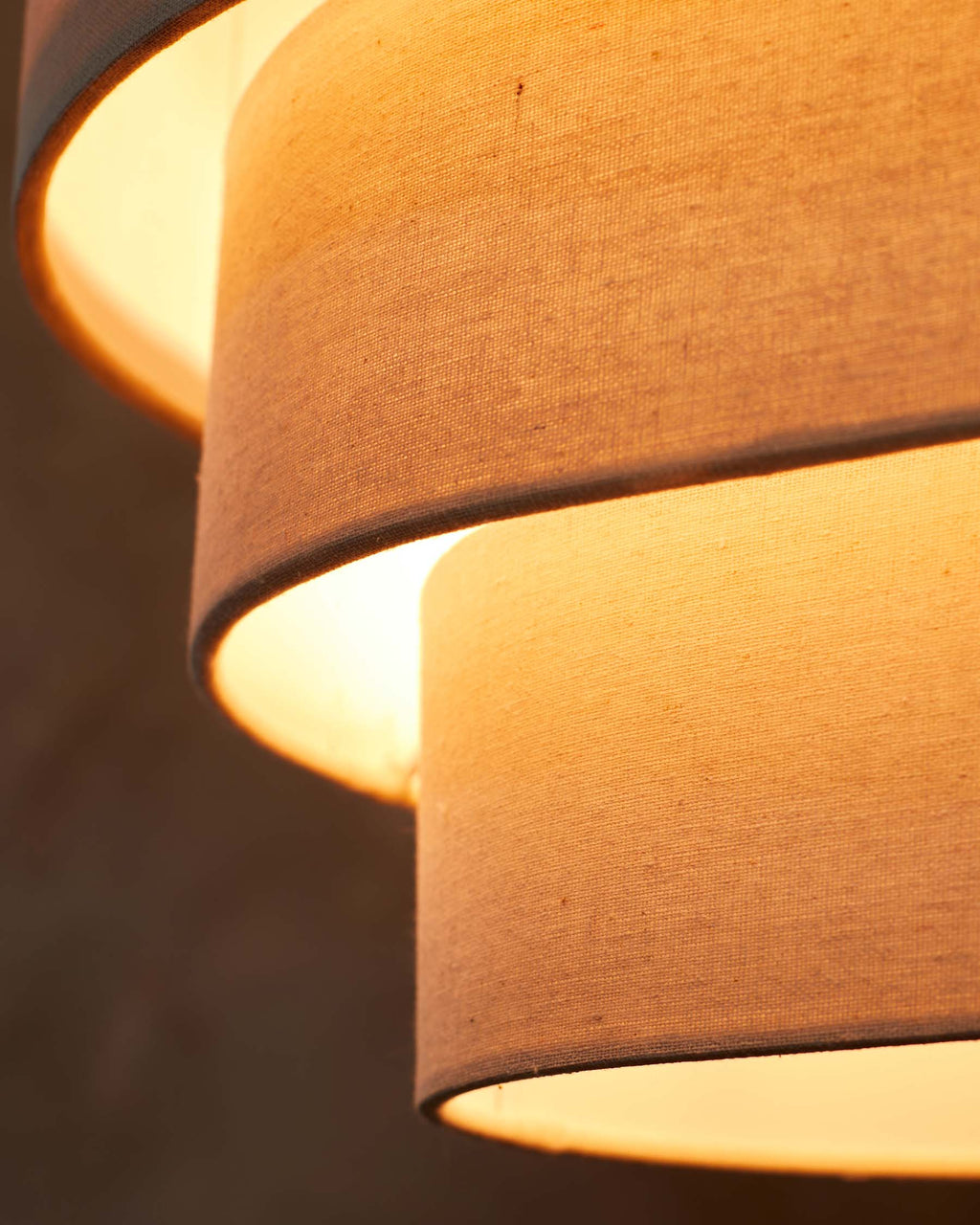 Suspension ovale réglable en lin naturel Madison