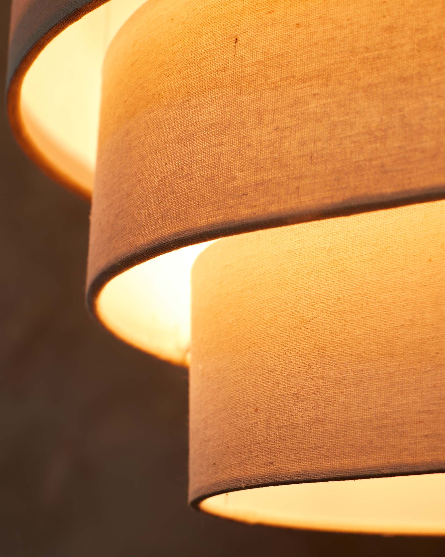 Suspension ovale réglable en lin naturel Madison