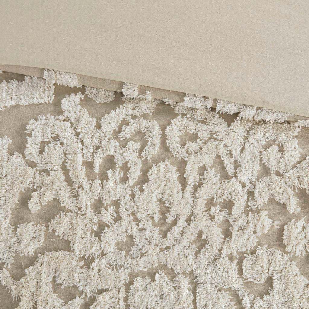 Parure de couette Madison Park Aeriela en coton chenille touffeté damassé