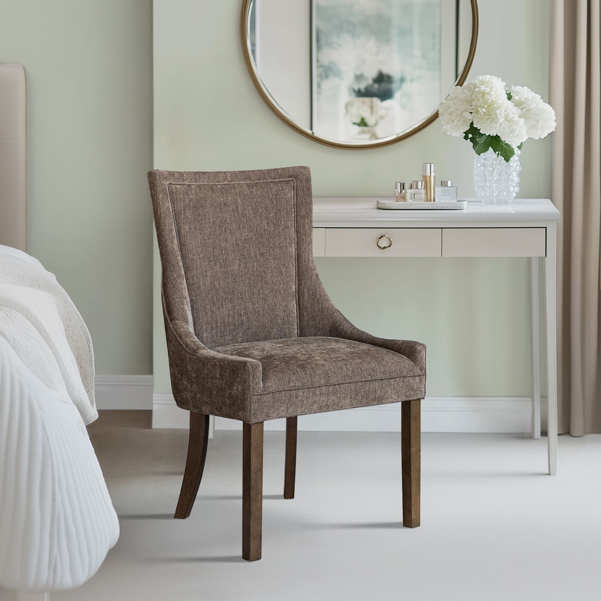 Chaises de salle à manger rembourrées Madison Park Signature Ultra avec pieds en bois (lot de 2) - N/A