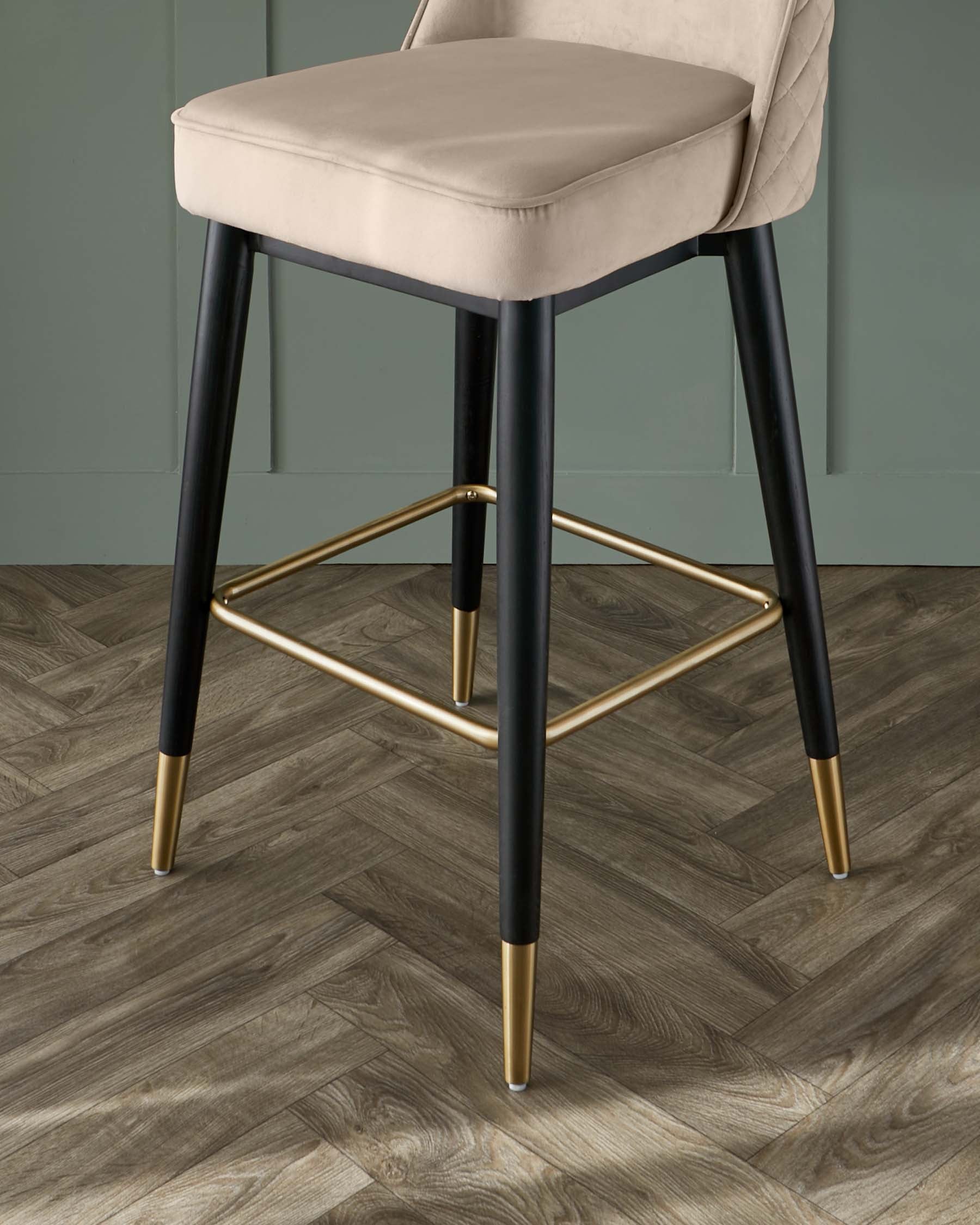Tabouret de bar Mae Champagne Velvet