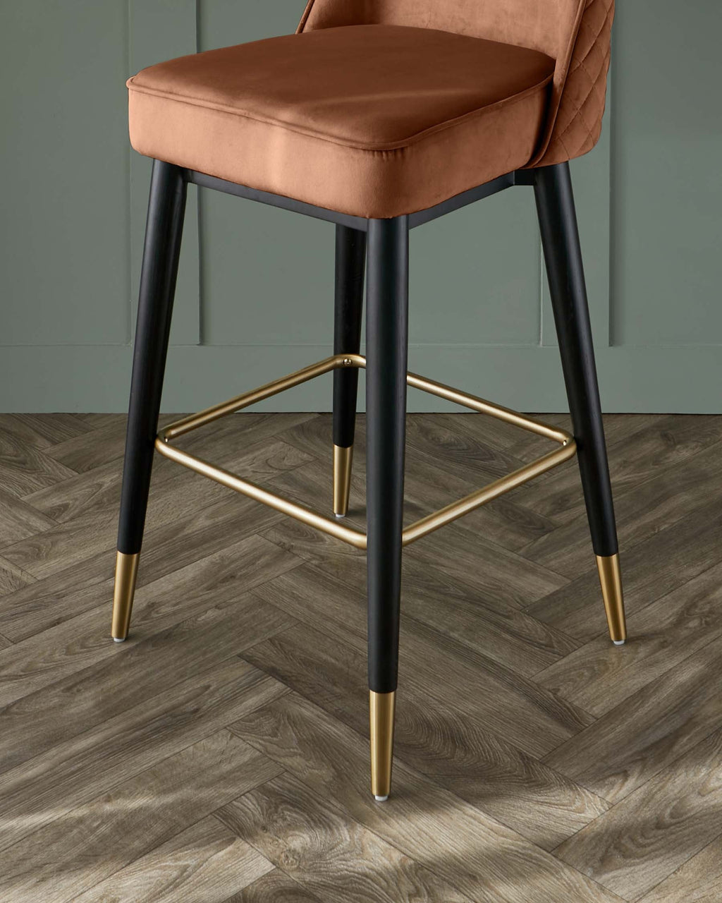 Tabouret de bar Mae Rust Velvet