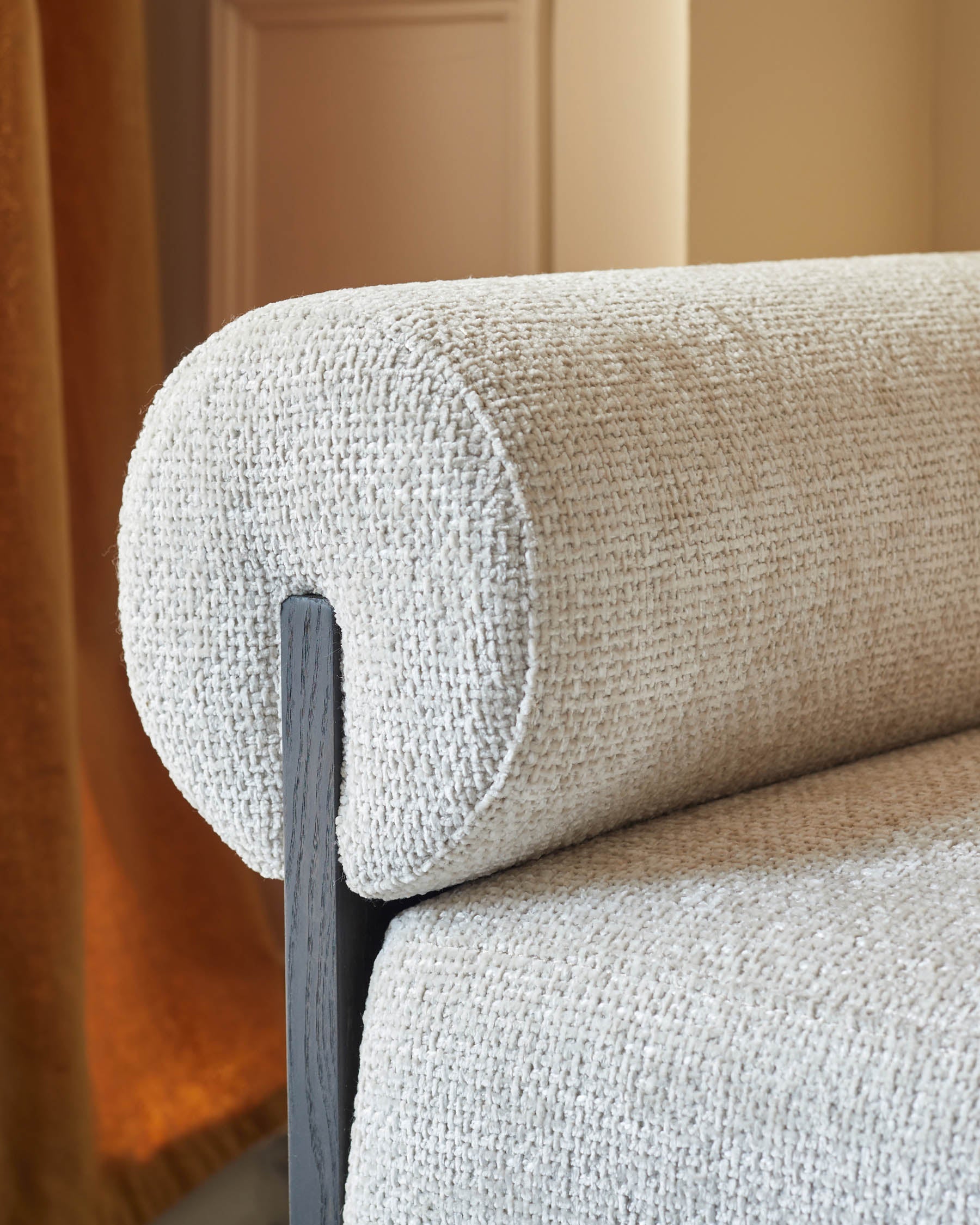 Banquette-lit en tissu naturel Maeve