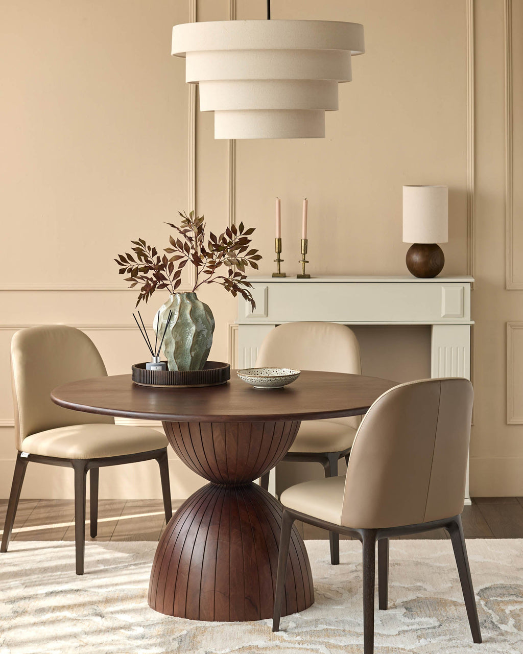 Table à manger 4 places Malin en bois foncé