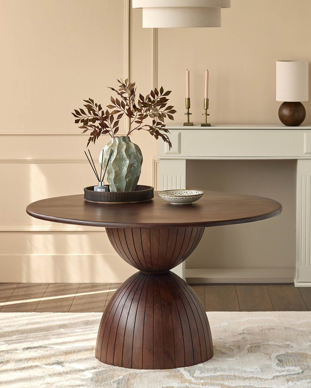 Table à manger 4 places Malin en bois foncé