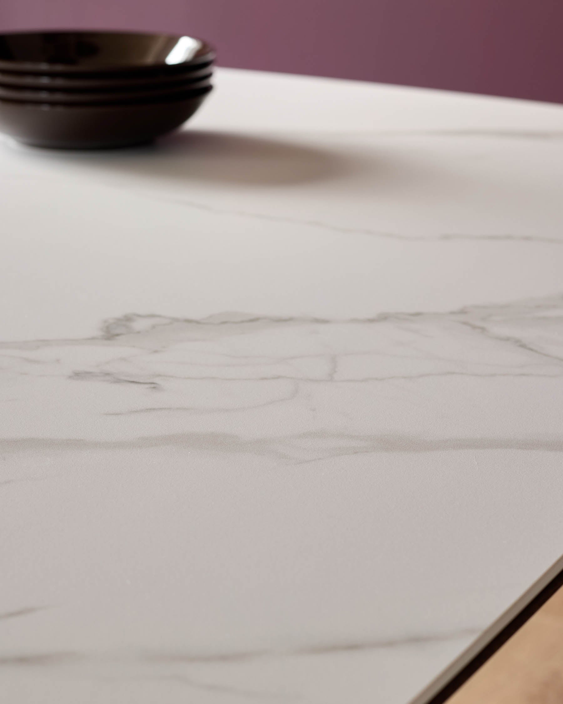 Table à manger Manhattan en céramique blanche pour 8 personnes