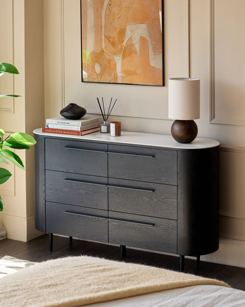 Commode en céramique blanche Manhattan