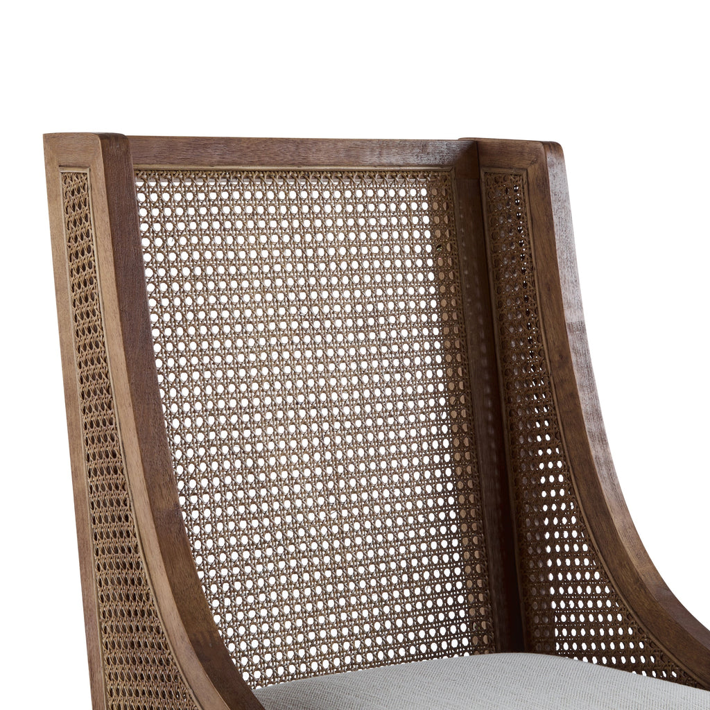 Chaises de salle à manger rembourrées en rotin et bois Maurers (lot de 2) par Christopher Knight Home