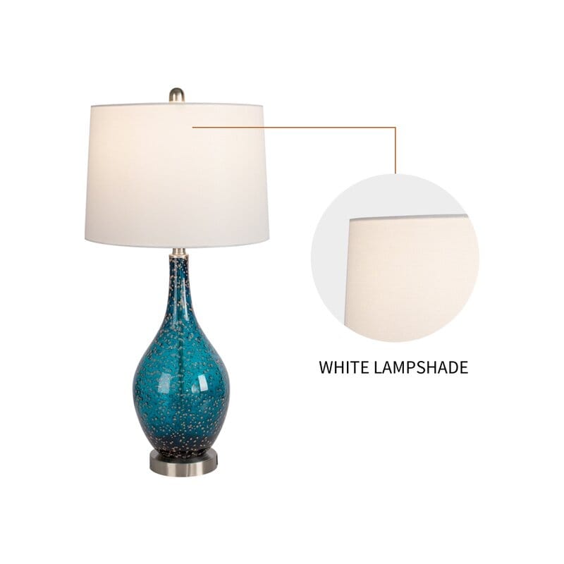 Lampes de table USB en verre (lot de 2) Lampe de chevet moderne