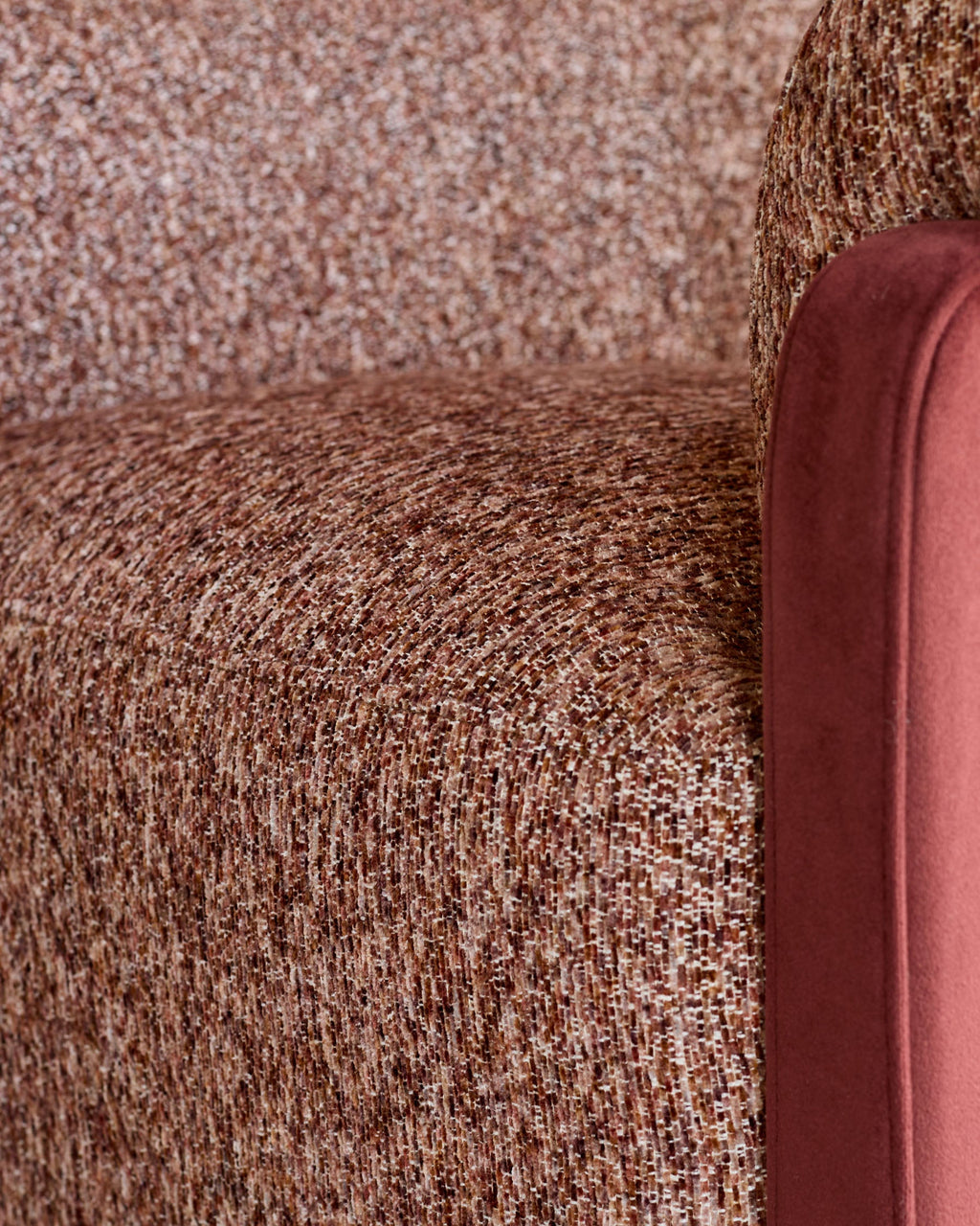 Fauteuil d'appoint Miles rouge caramel en matériau mixte