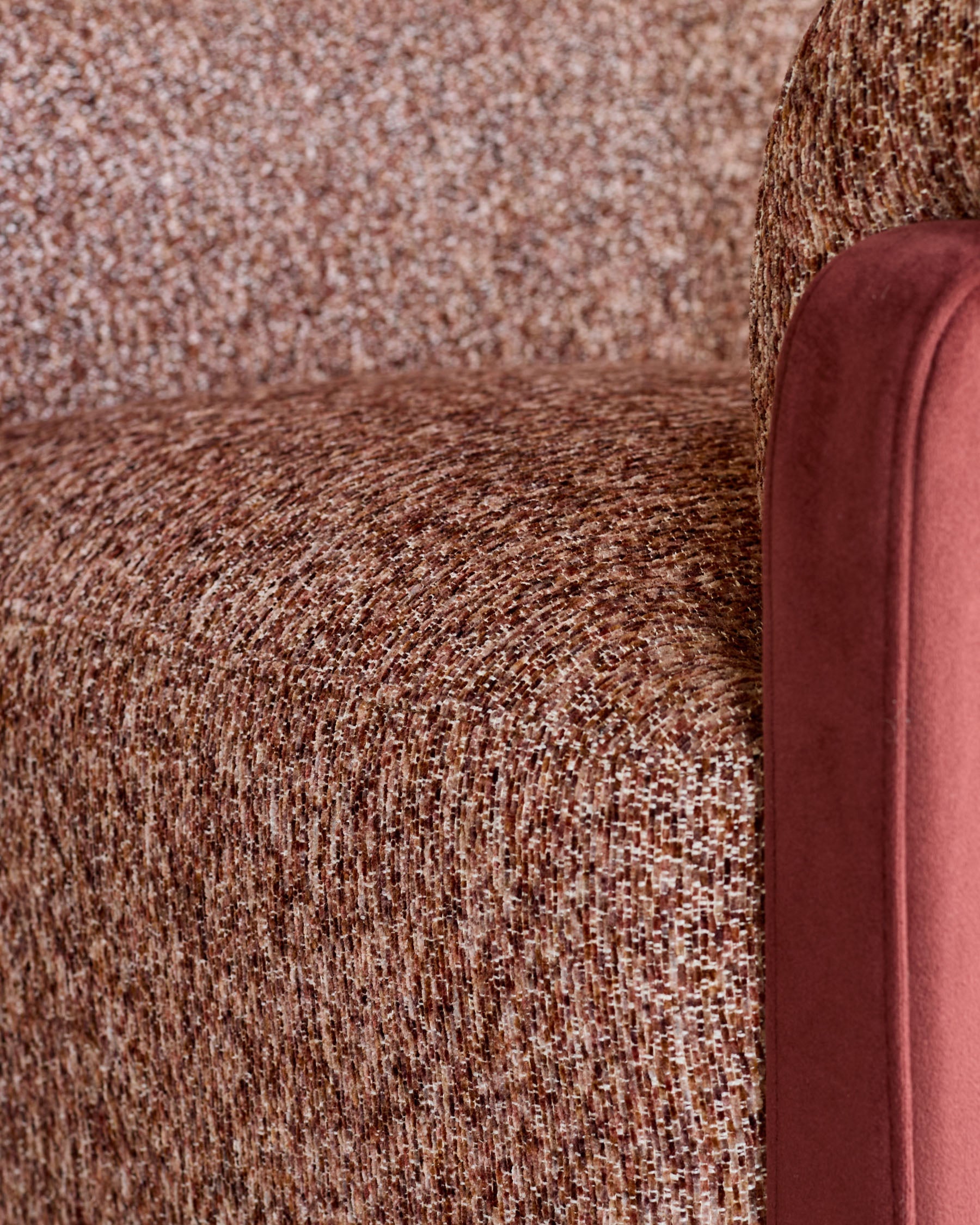 Fauteuil d'appoint Miles rouge caramel en matériau mixte