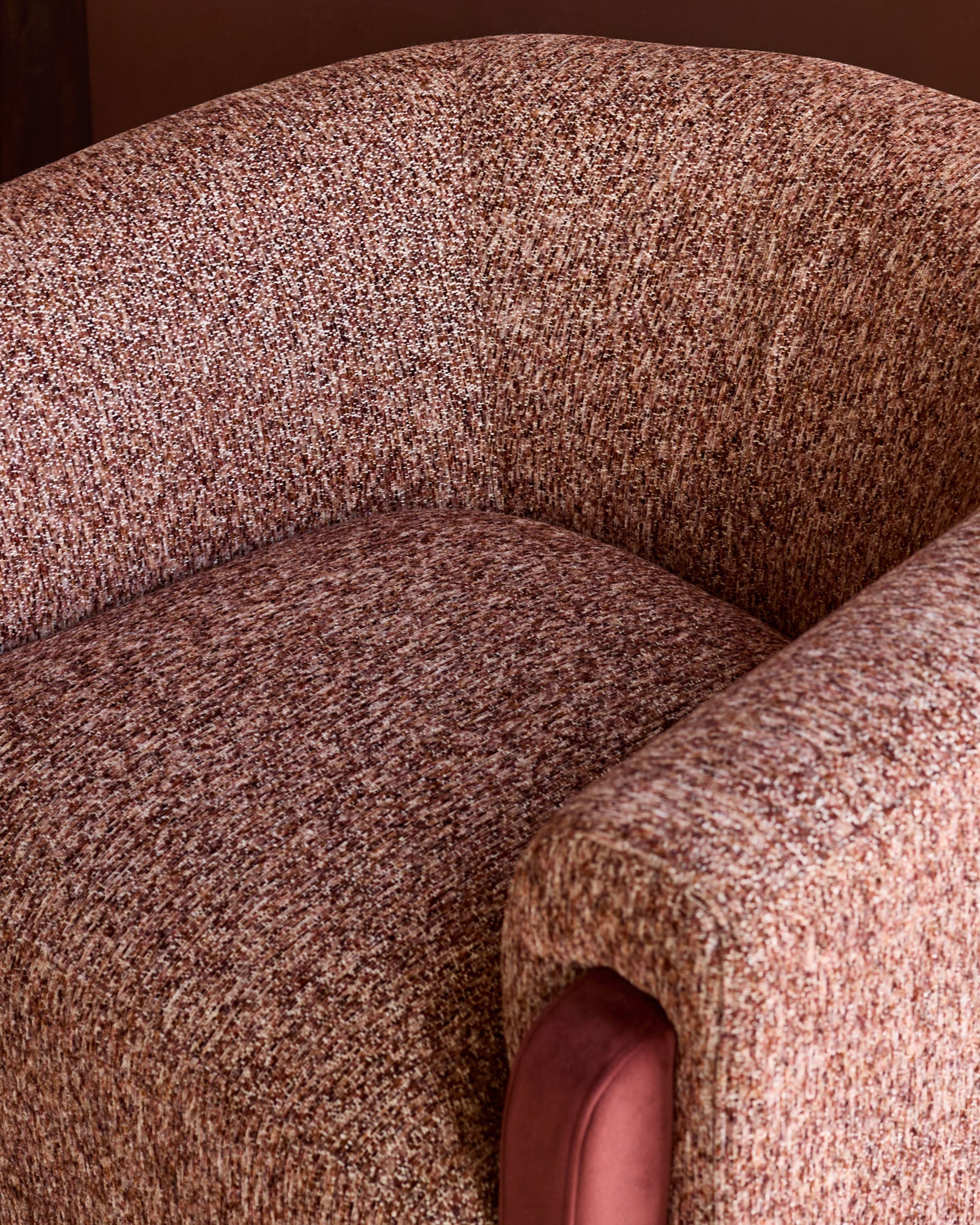 Fauteuil d'appoint Miles rouge caramel en matériau mixte