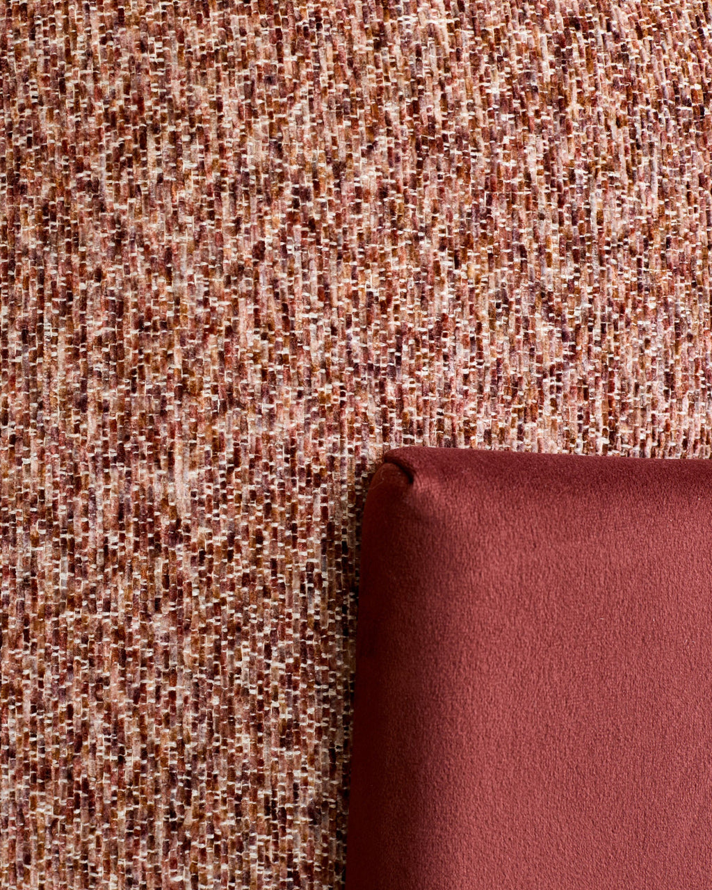 Fauteuil d'appoint Miles rouge caramel en matériau mixte