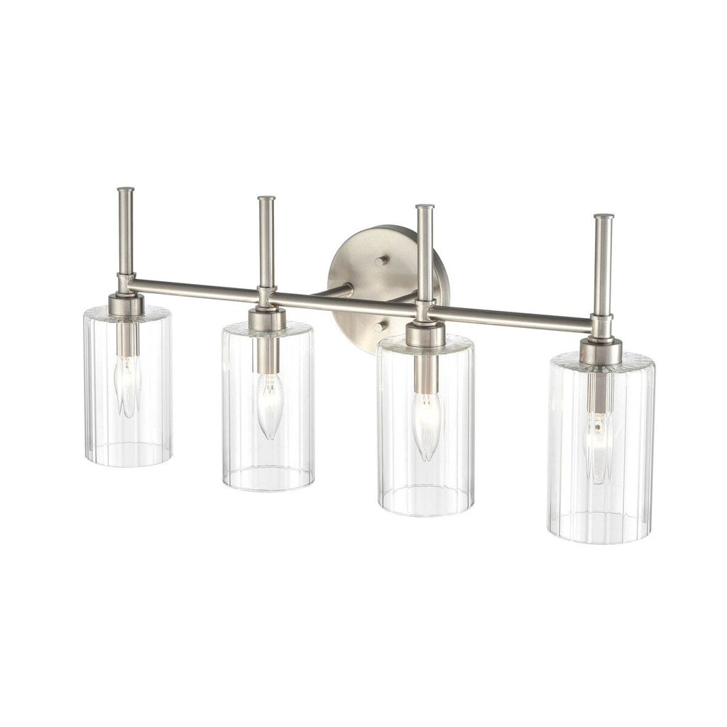 Luminaire de salle de bain Millennium Lighting Chastine avec abat-jour en verre biseauté transparent