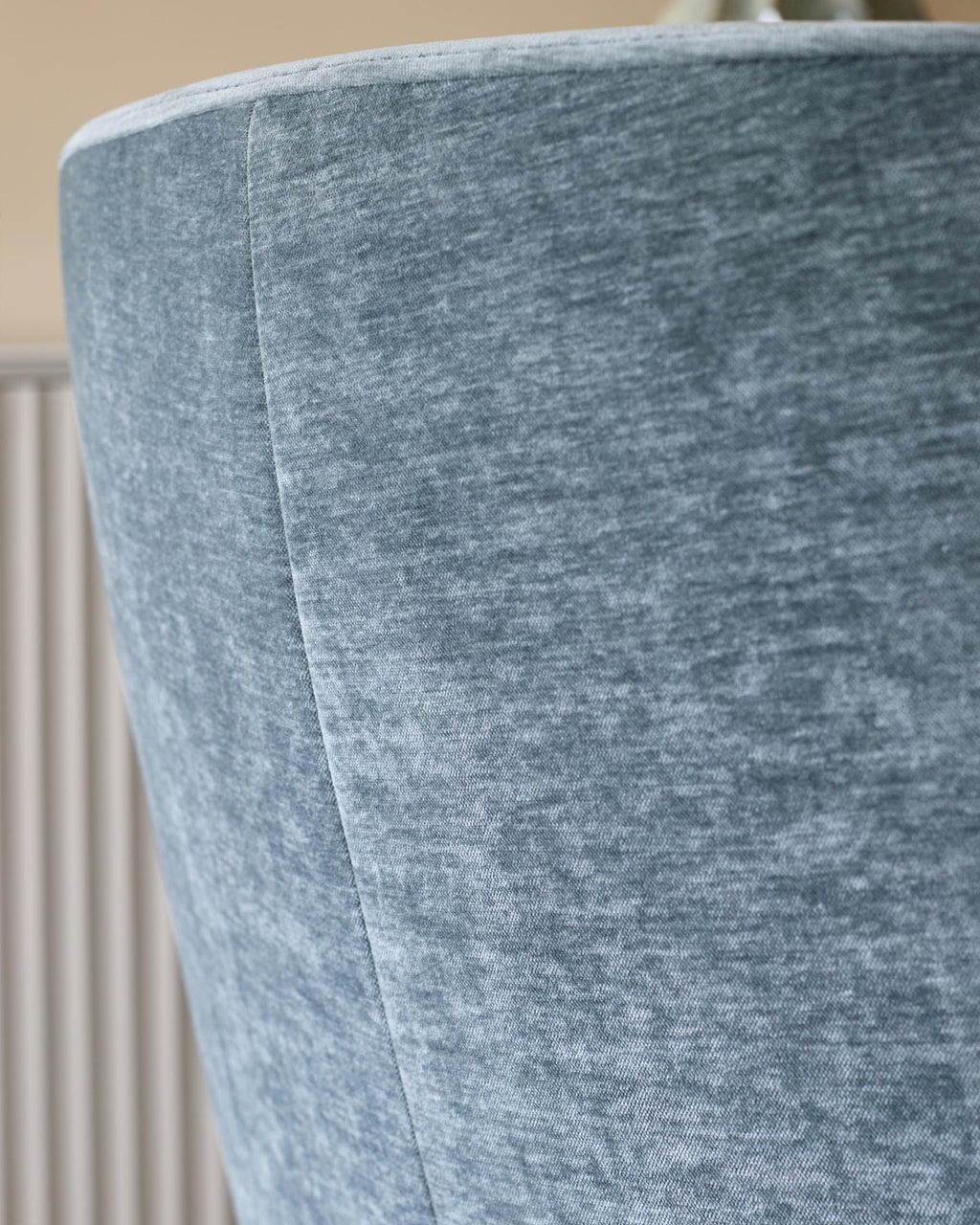 Fauteuil pivotant Natalia en chenille bleu-gris