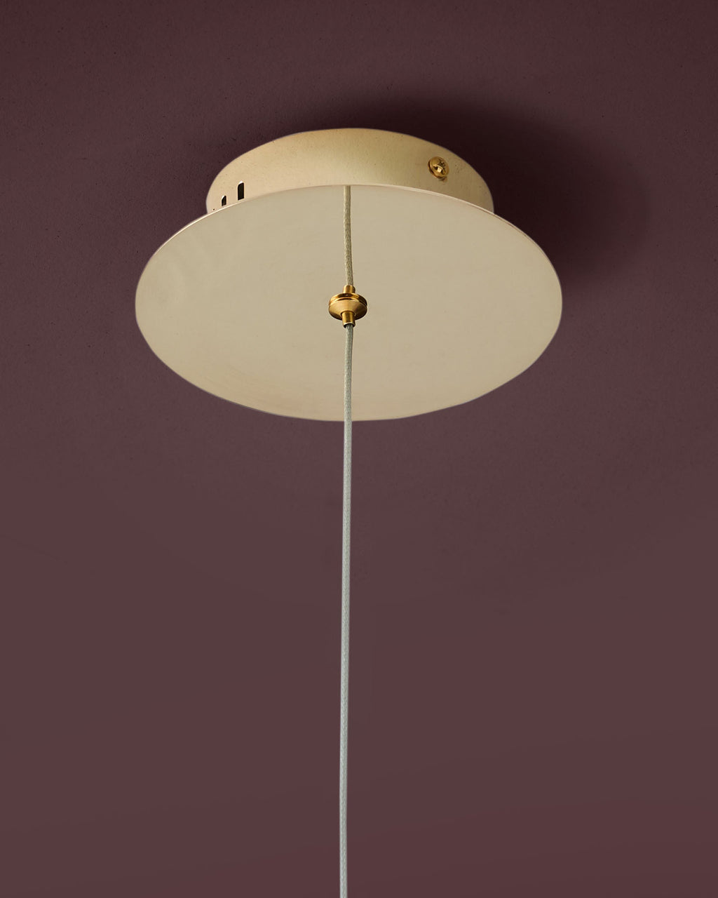 Pendentif Nina en or doux avec verre transparent et LED réglable