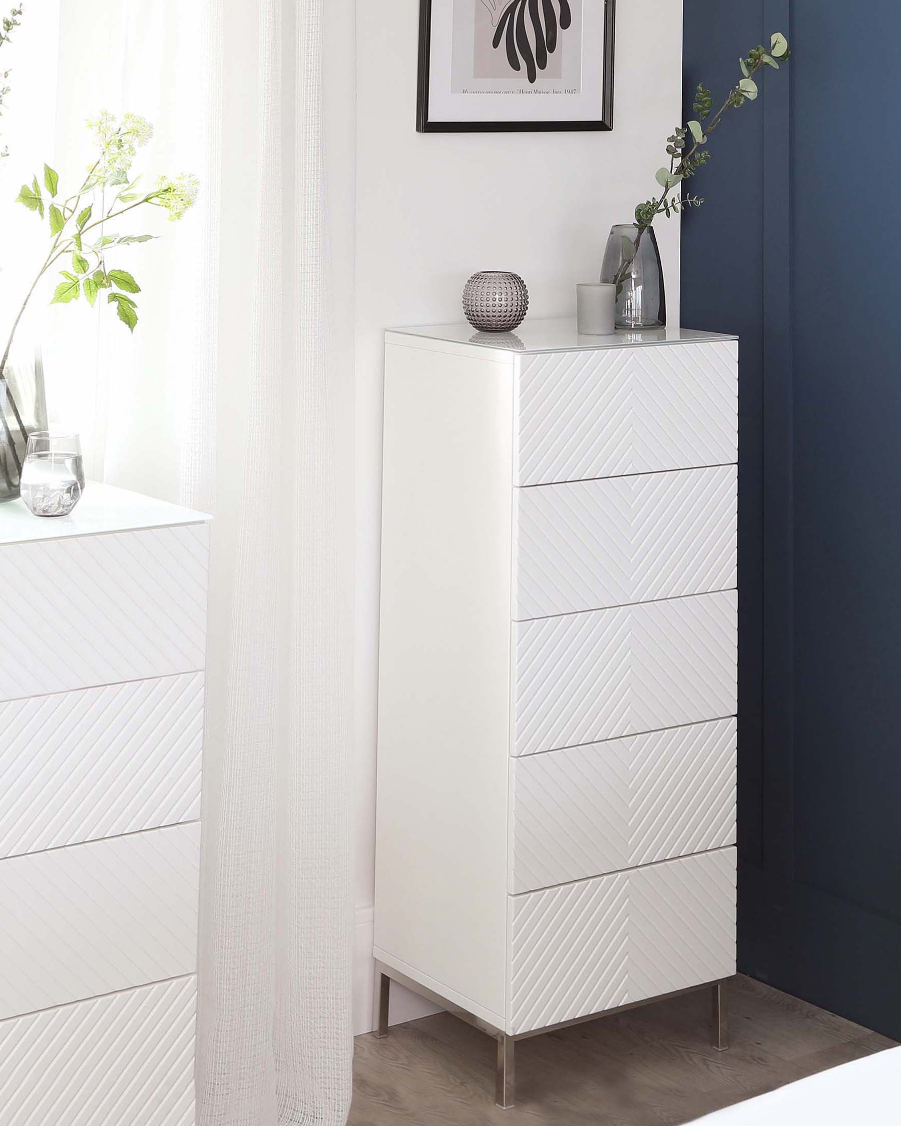 Noah White Gloss Tallboy