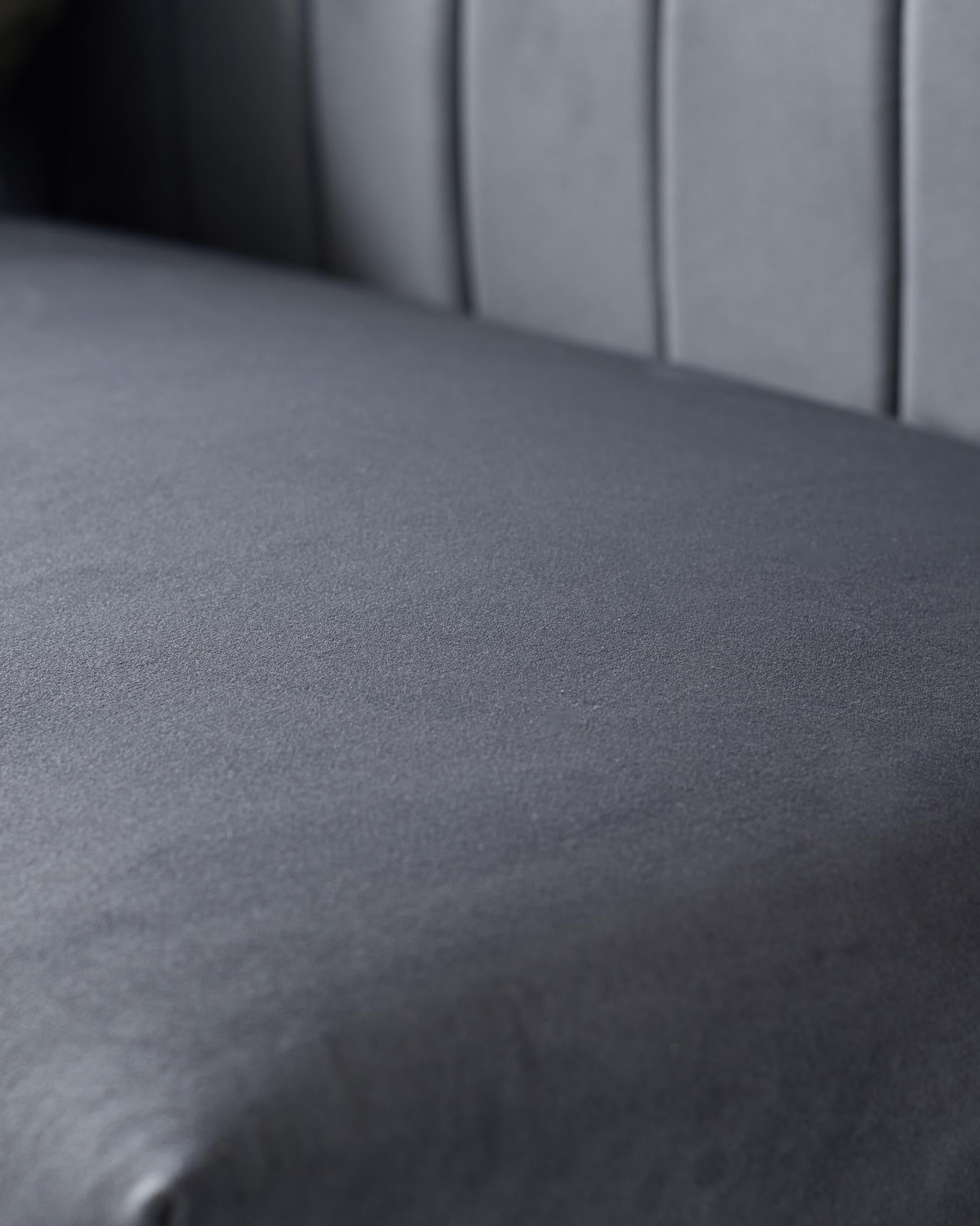 Banc d'angle Ophelia 5 places en velours gris foncé