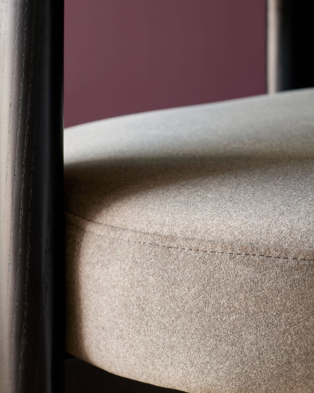 Chaise de salle à manger Orion en tissu moka