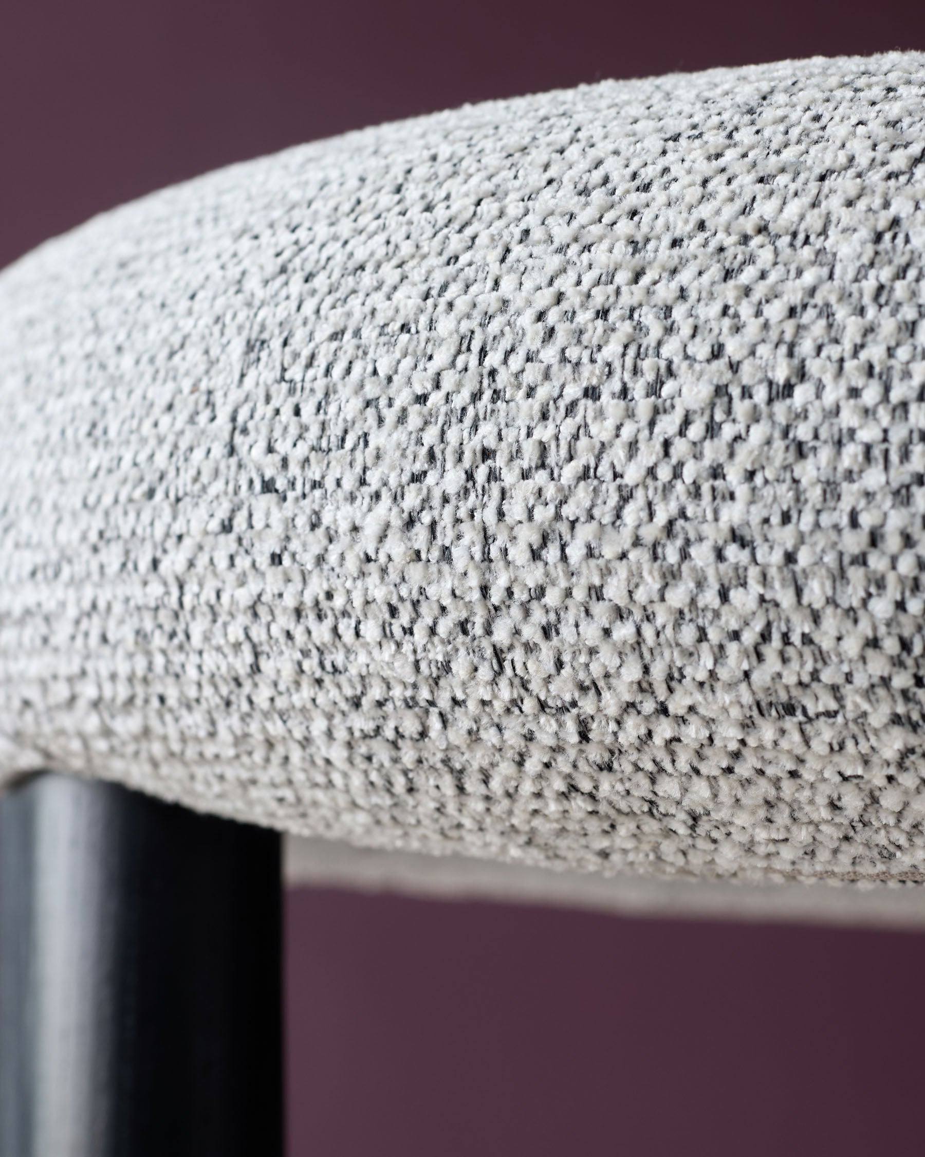 Chaise de salle à manger Orion en chenille épaisse grise