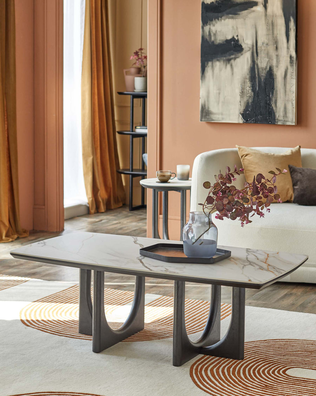 Table basse en céramique naturelle Orlan