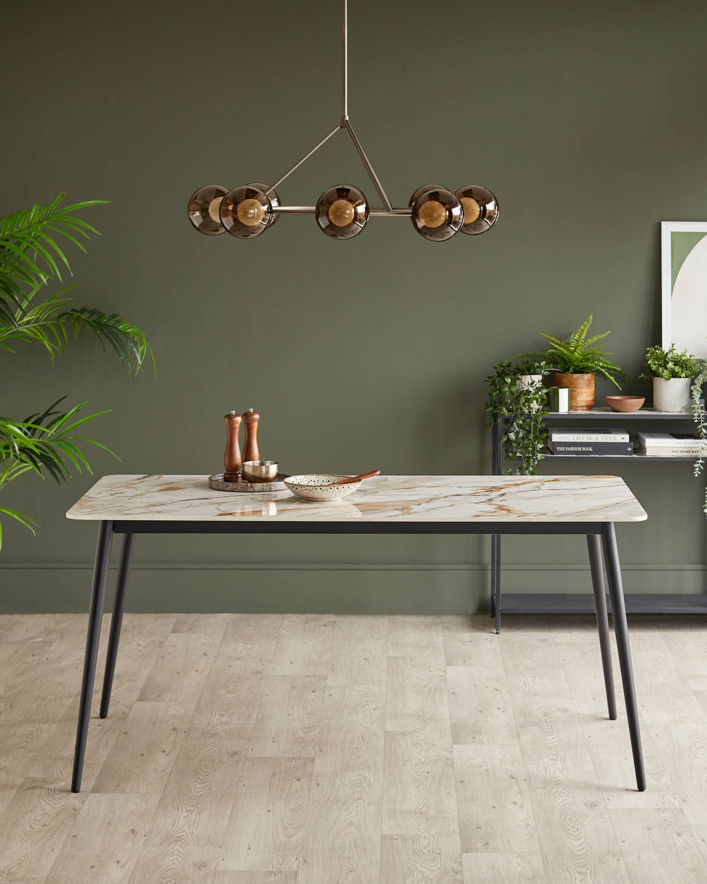 Table à manger Oslo en céramique naturelle 6 places