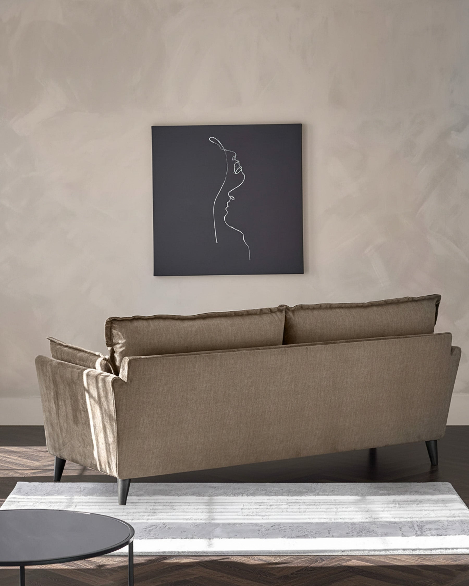 Canapé 2 places Otto en tissu moka