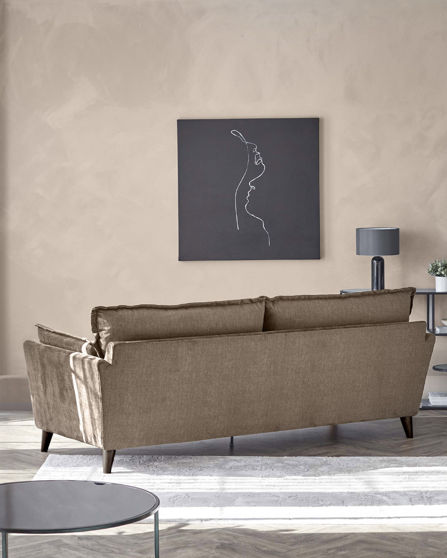 Canapé 3 places en tissu Otto moka