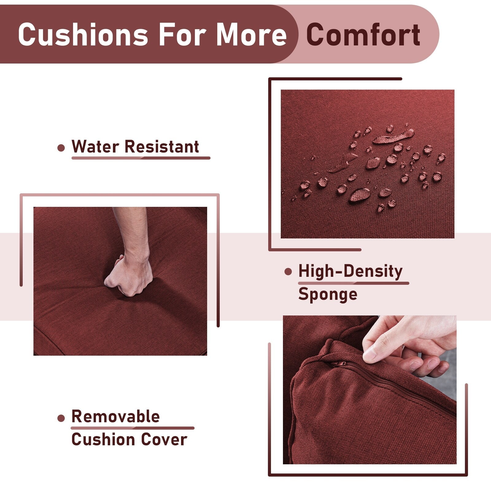 Chaises à bascule d'extérieur en osier Gymojoy avec base pivotante (lot de 2)