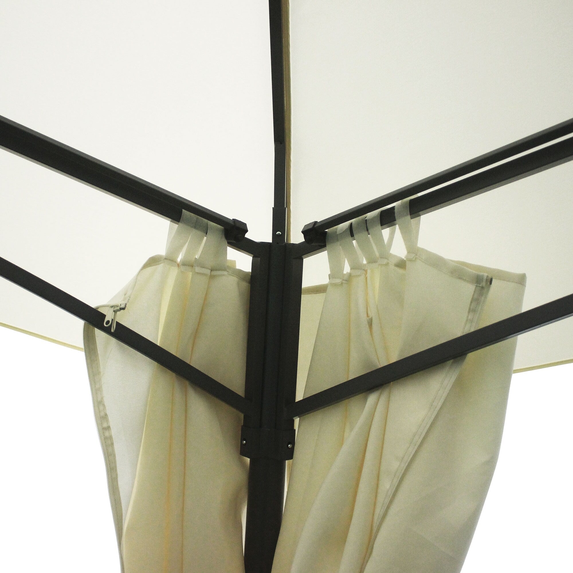 Gazebo de terrasse Outsunny 10' x 13', abri d'extérieur avec parois latérales, toit à double ventilation et structure en acier