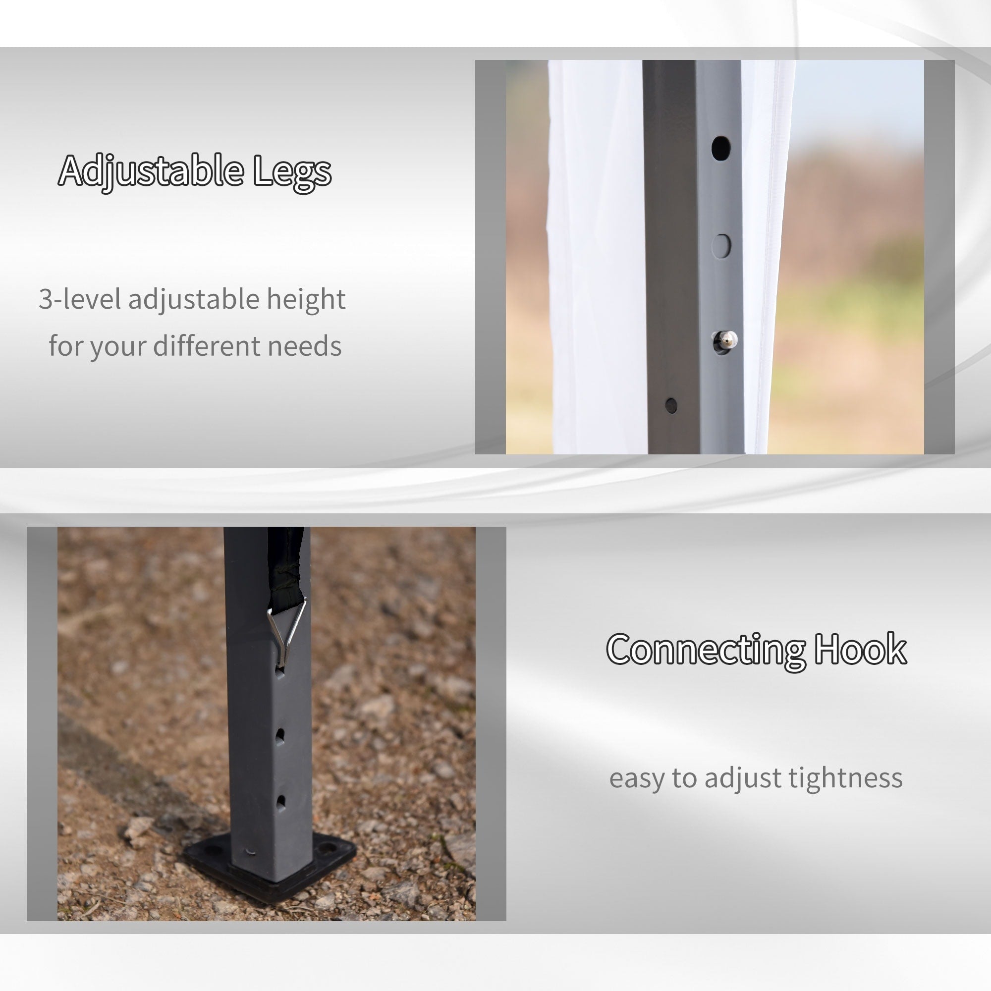 Auvent pop-up robuste Outsunny avec cadre robuste, toit anti-UV et sac de transport pour terrasse, jardin, plage et arrière-cour