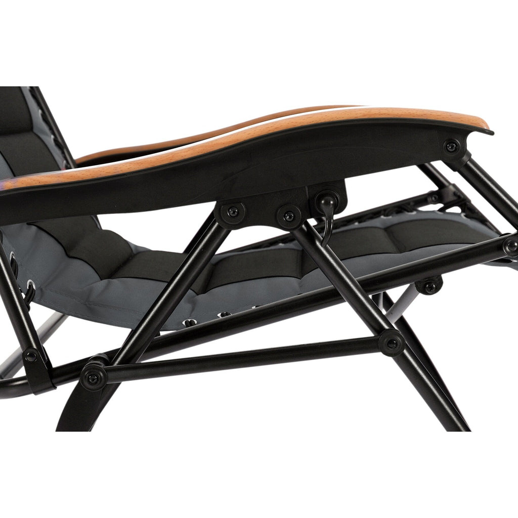 Fauteuil de salon surdimensionné XL rembourré à gravité zéro, accoudoirs larges, inclinable et réglable avec porte-gobelet - N/A