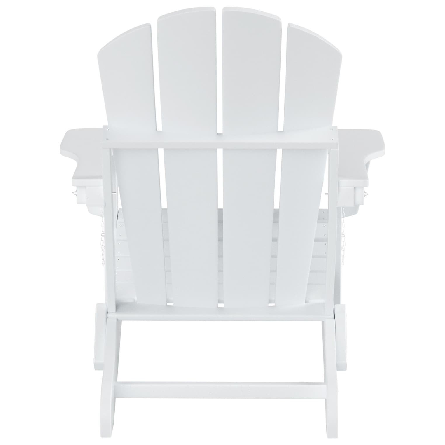 Chaise Adirondack pliable Polytrends Laguna en PEHD pour terrasse extérieure toutes saisons avec pouf (ensemble 2 pièces)