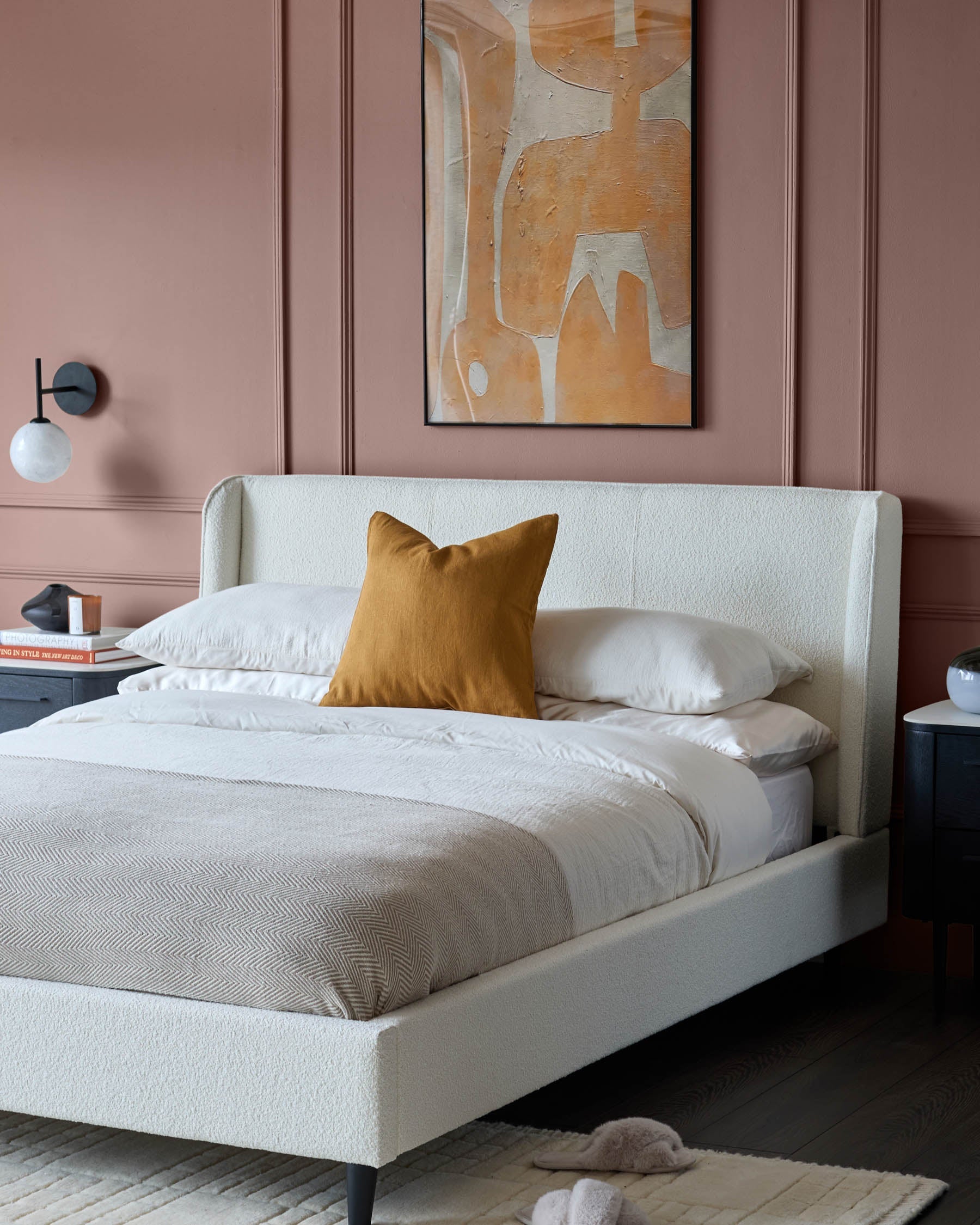 Lit Paolo Ivory Boucle King Size