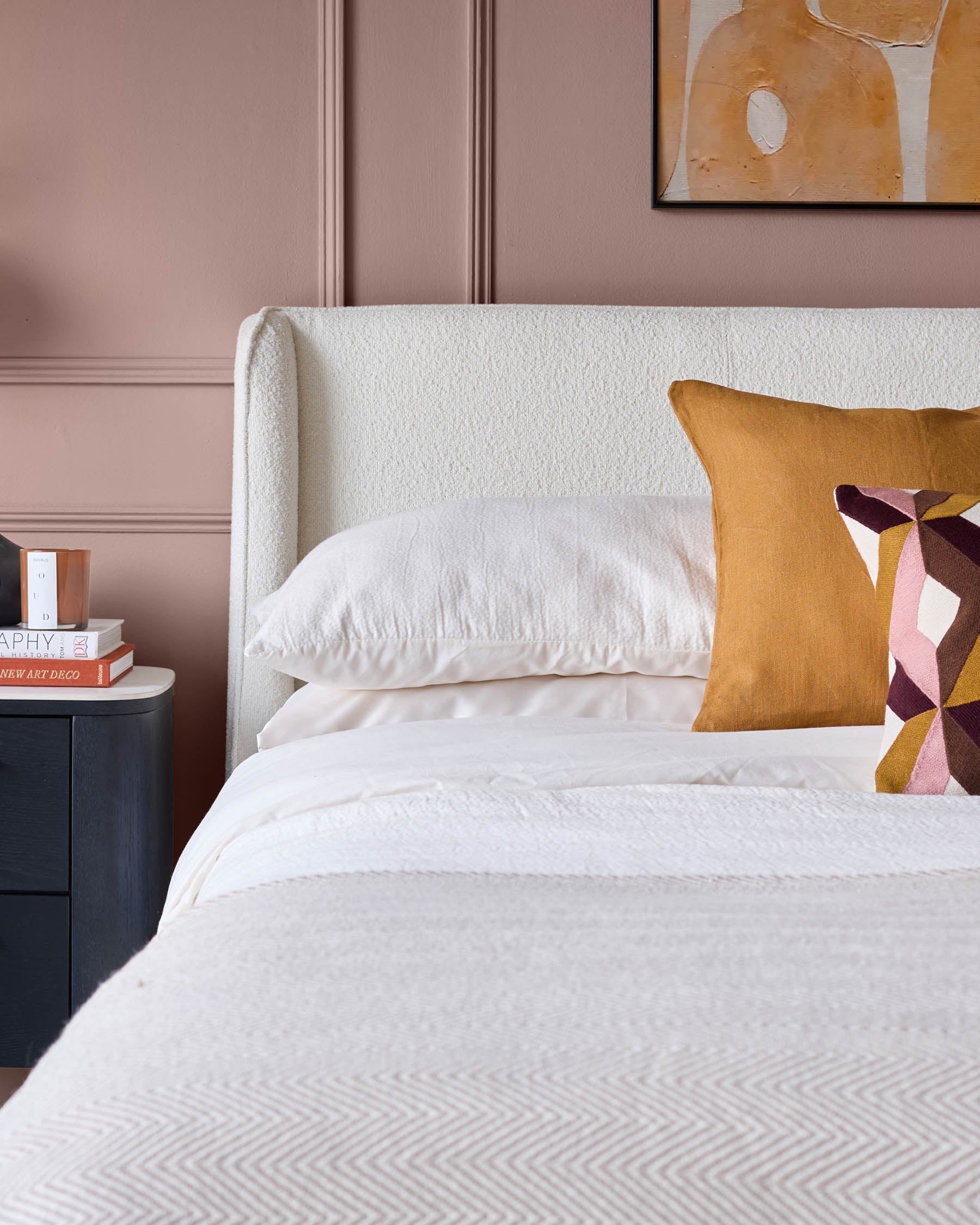 Lit double Paolo Ivory Boucle