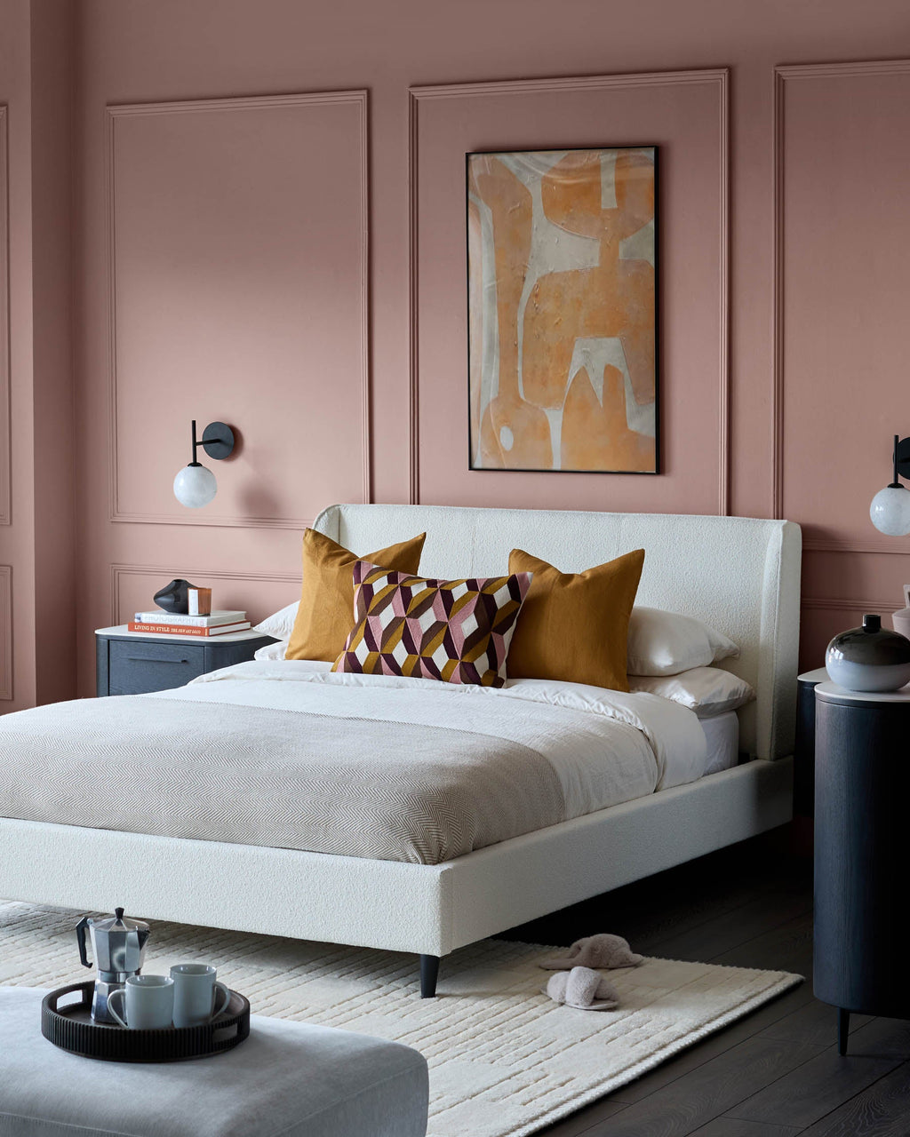 Lit Paolo Ivory Boucle King Size