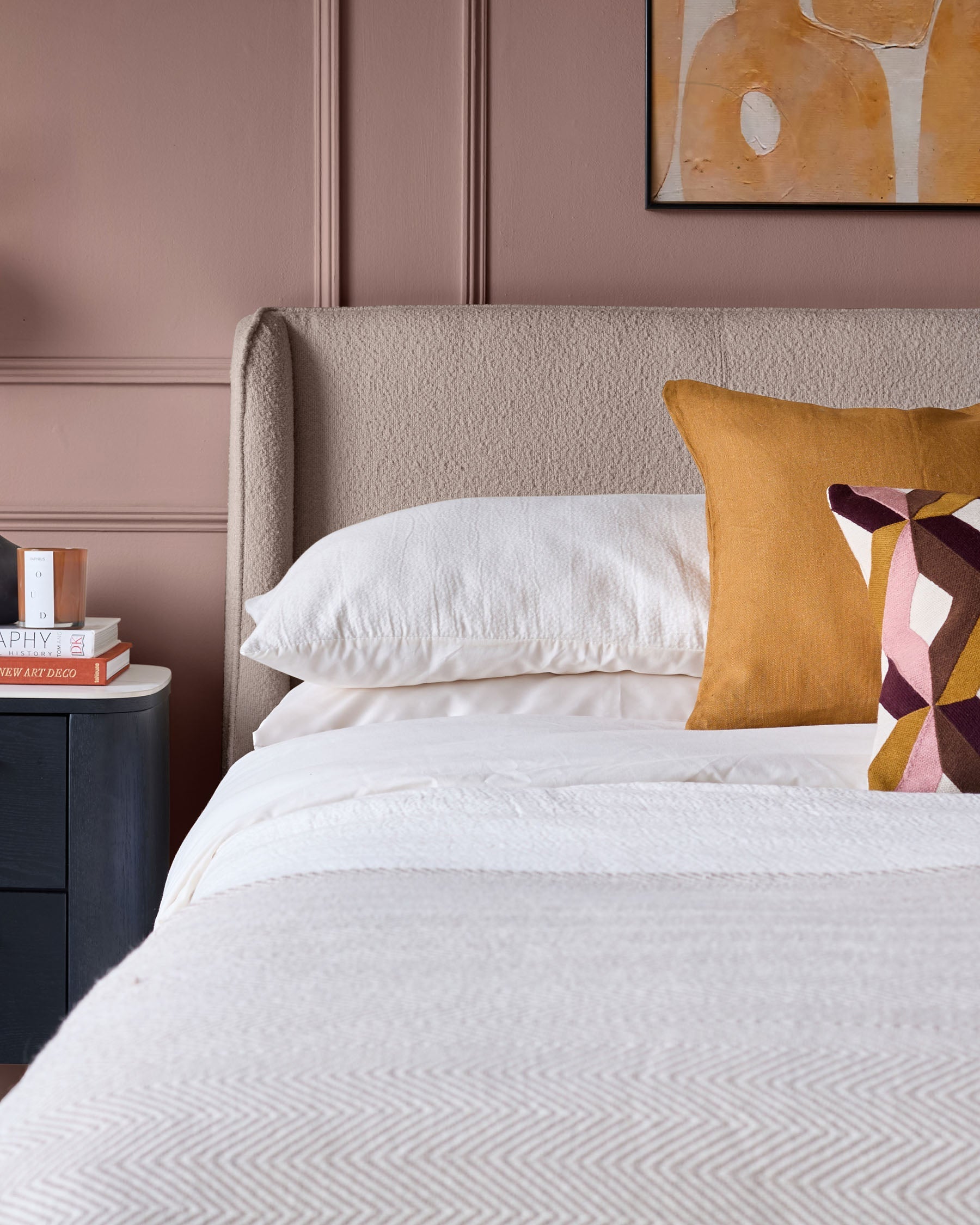 Lit double Paolo en boucle douce naturelle