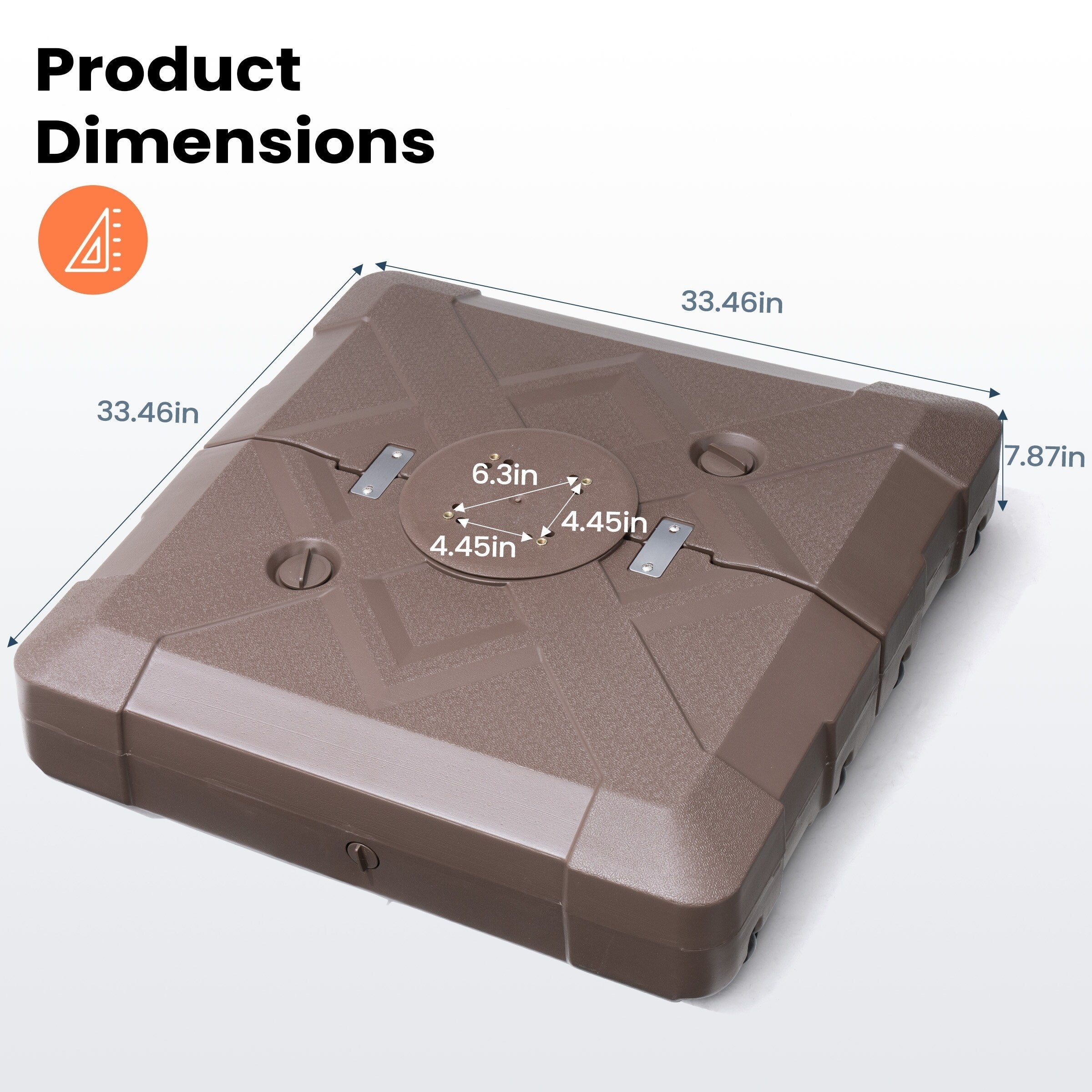 Base de parasol déporté Pellebant de 220 lb avec roulettes - N/A