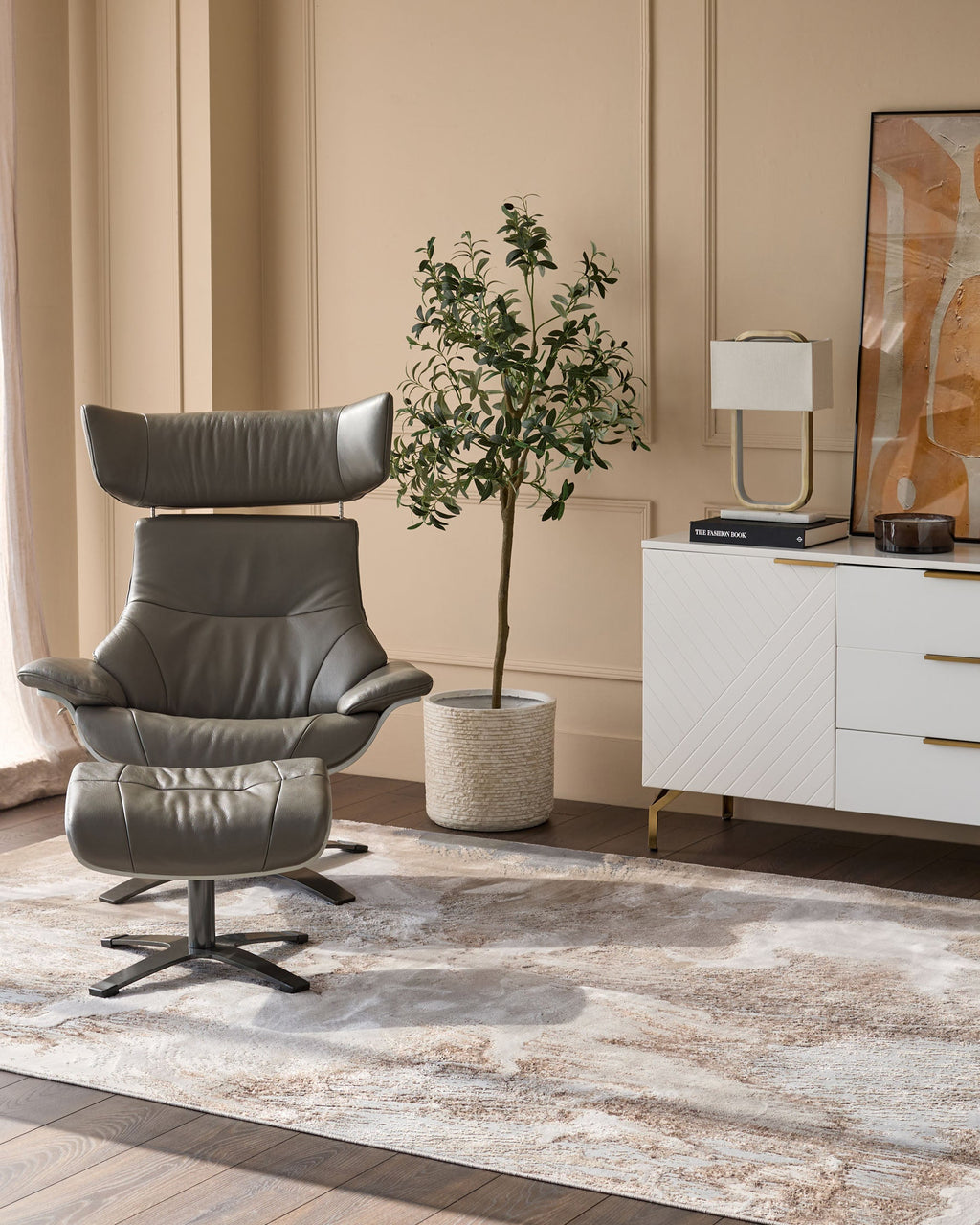 Petit tapis Perla Expression à texture argentée douce