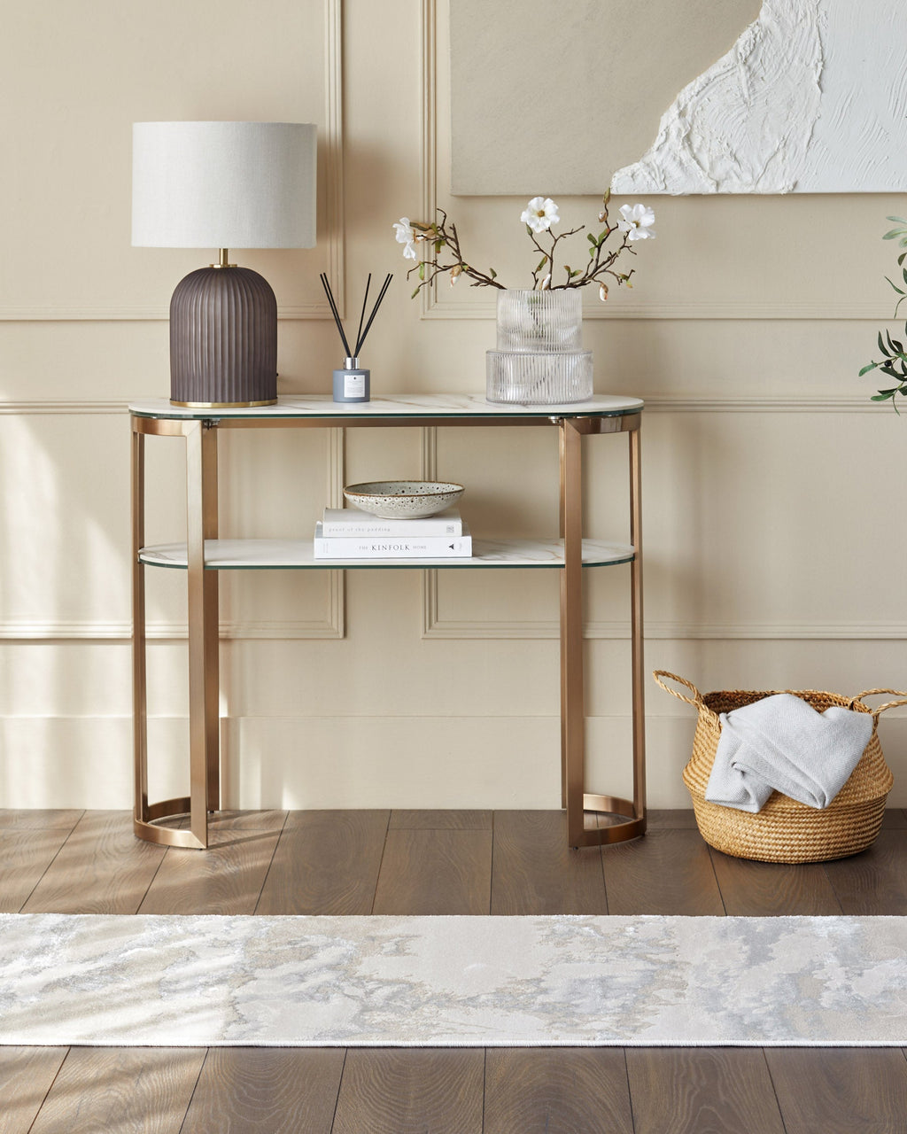 Tapis de couloir texturé argenté doux Perla