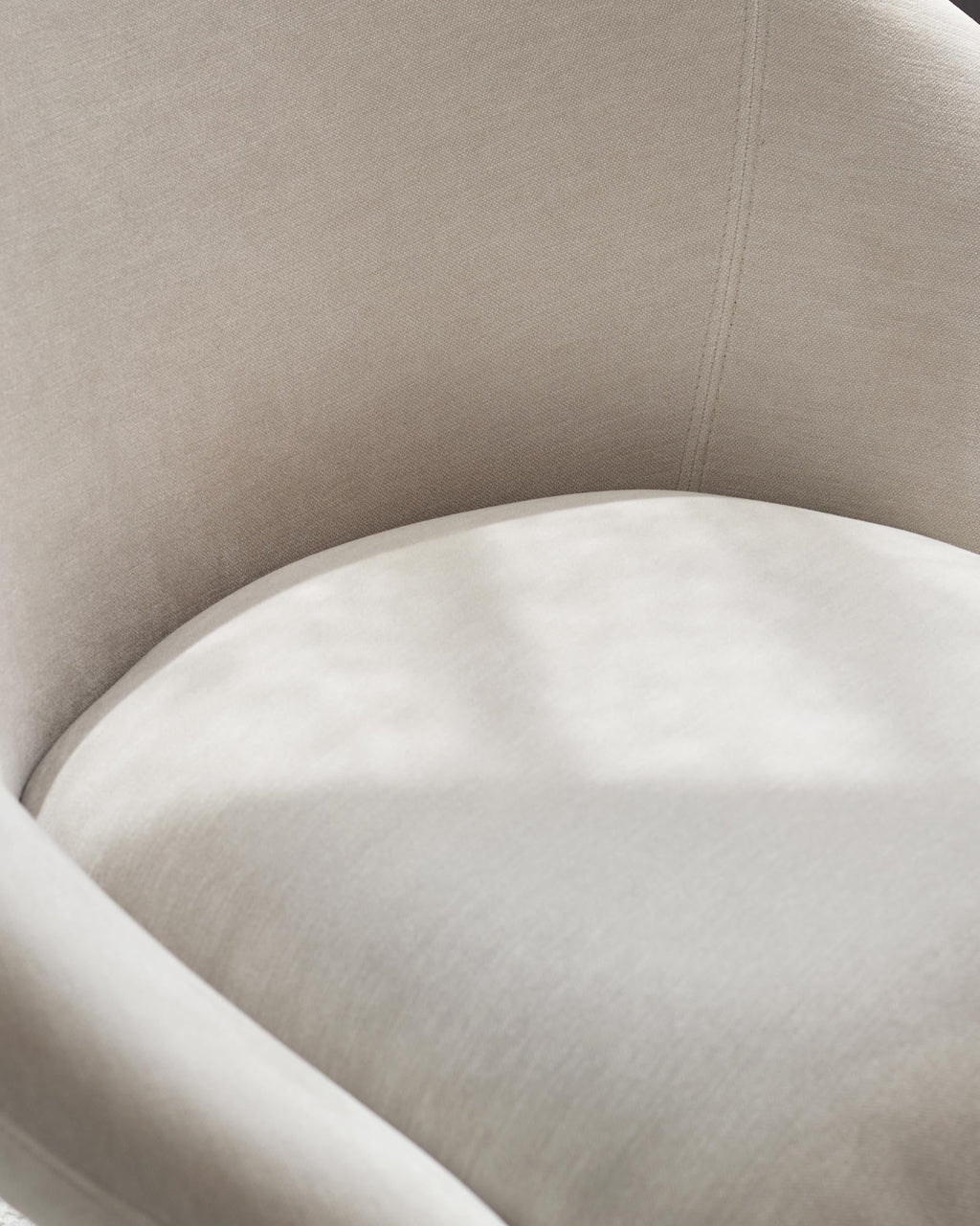 Fauteuil cocktail Phoebe en tissu gris