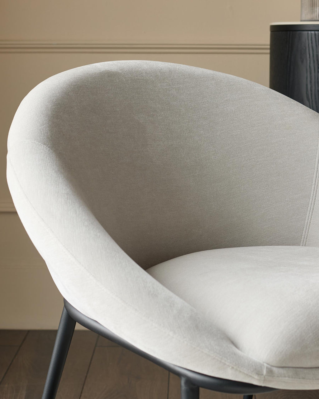 Fauteuil cocktail Phoebe en tissu gris