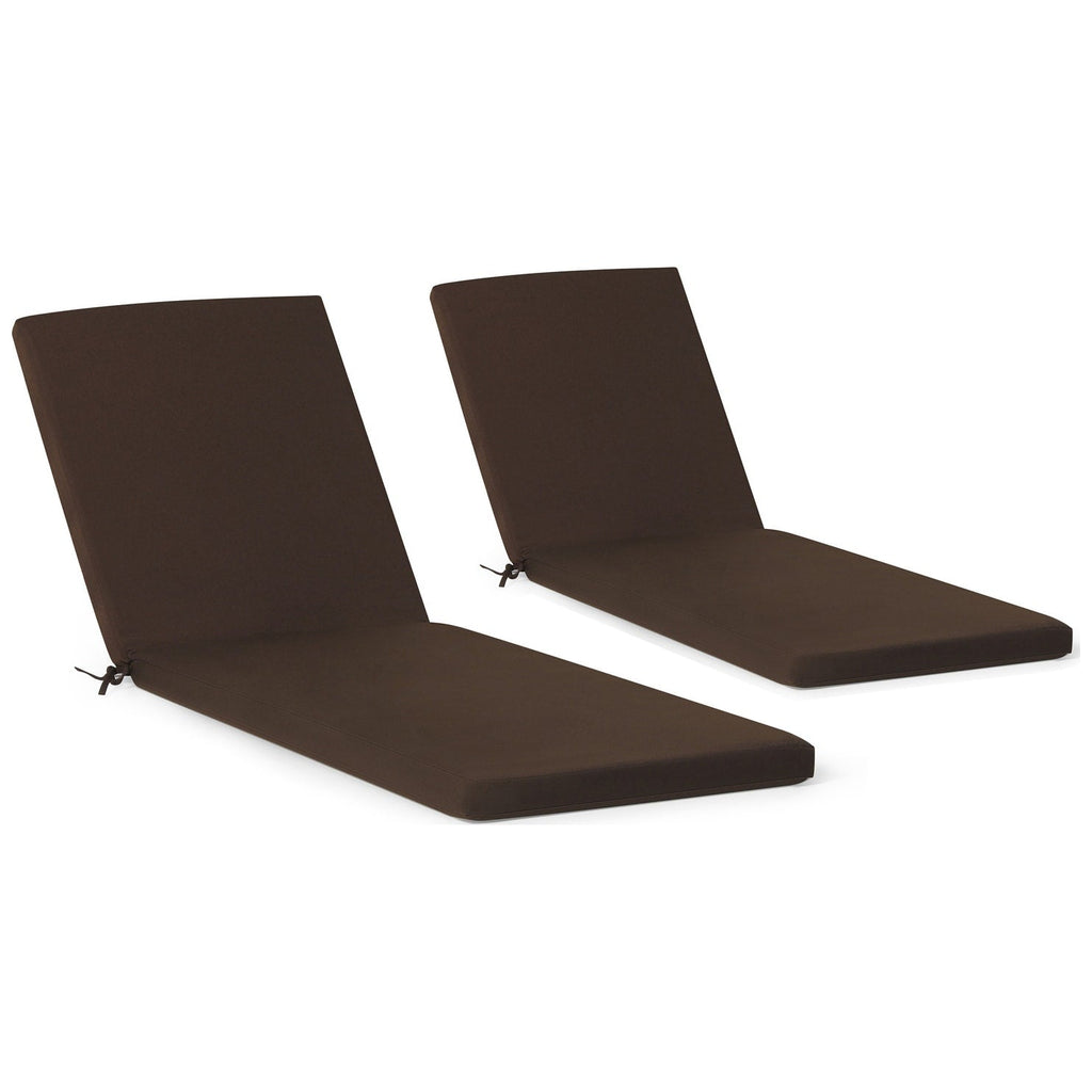 Coussins de chaise longue d'extérieur Polytrends résistants à la décoloration et toutes saisons (lot de 2)