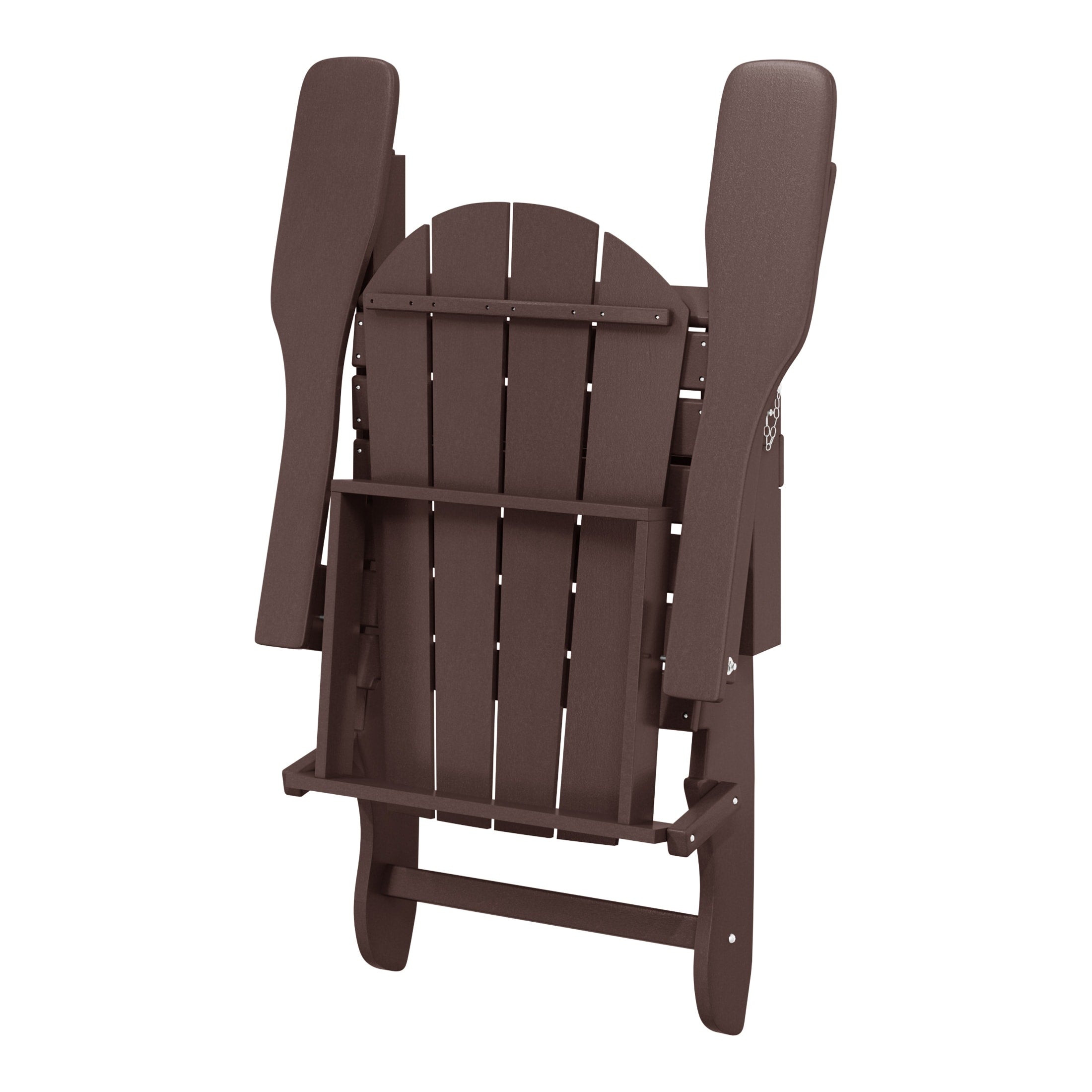 Chaise pliante Adirondack Polytrends Laguna résistante à la décoloration et aux intempéries pour patio extérieur