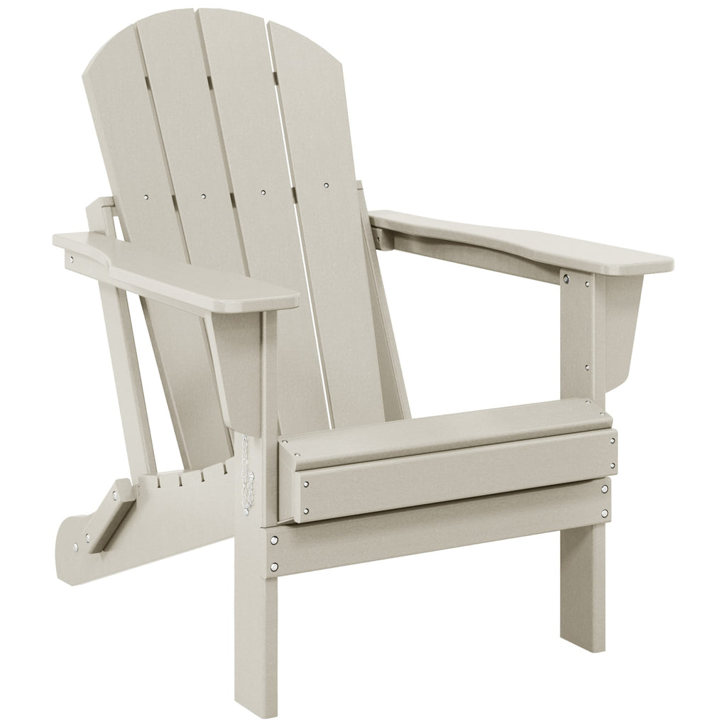 Chaise pliante Adirondack Polytrends Laguna résistante à la décoloration et aux intempéries pour patio extérieur