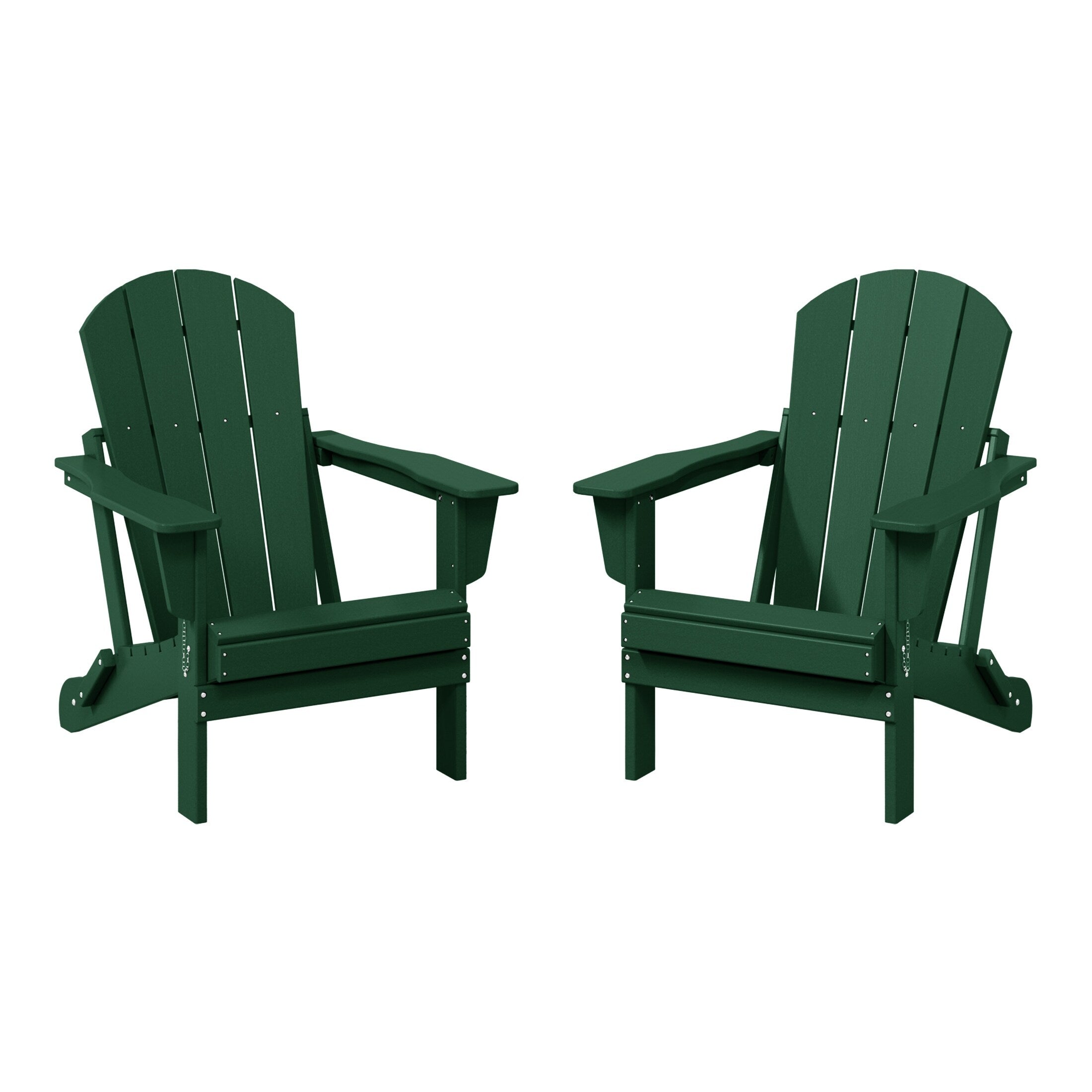 Chaises pliantes Adirondack Polytrends Laguna résistantes aux intempéries (lot de 2)
