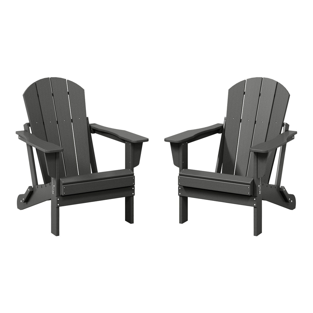Chaises pliantes Adirondack Polytrends Laguna résistantes aux intempéries (lot de 2)